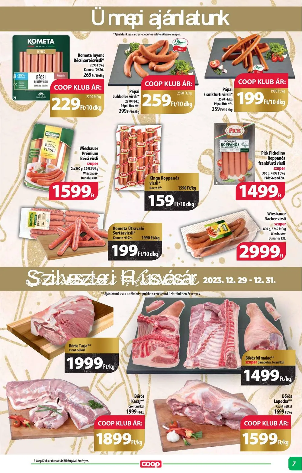 Coop akciós újság Alföld 12.21–12.31 – 7. oldal