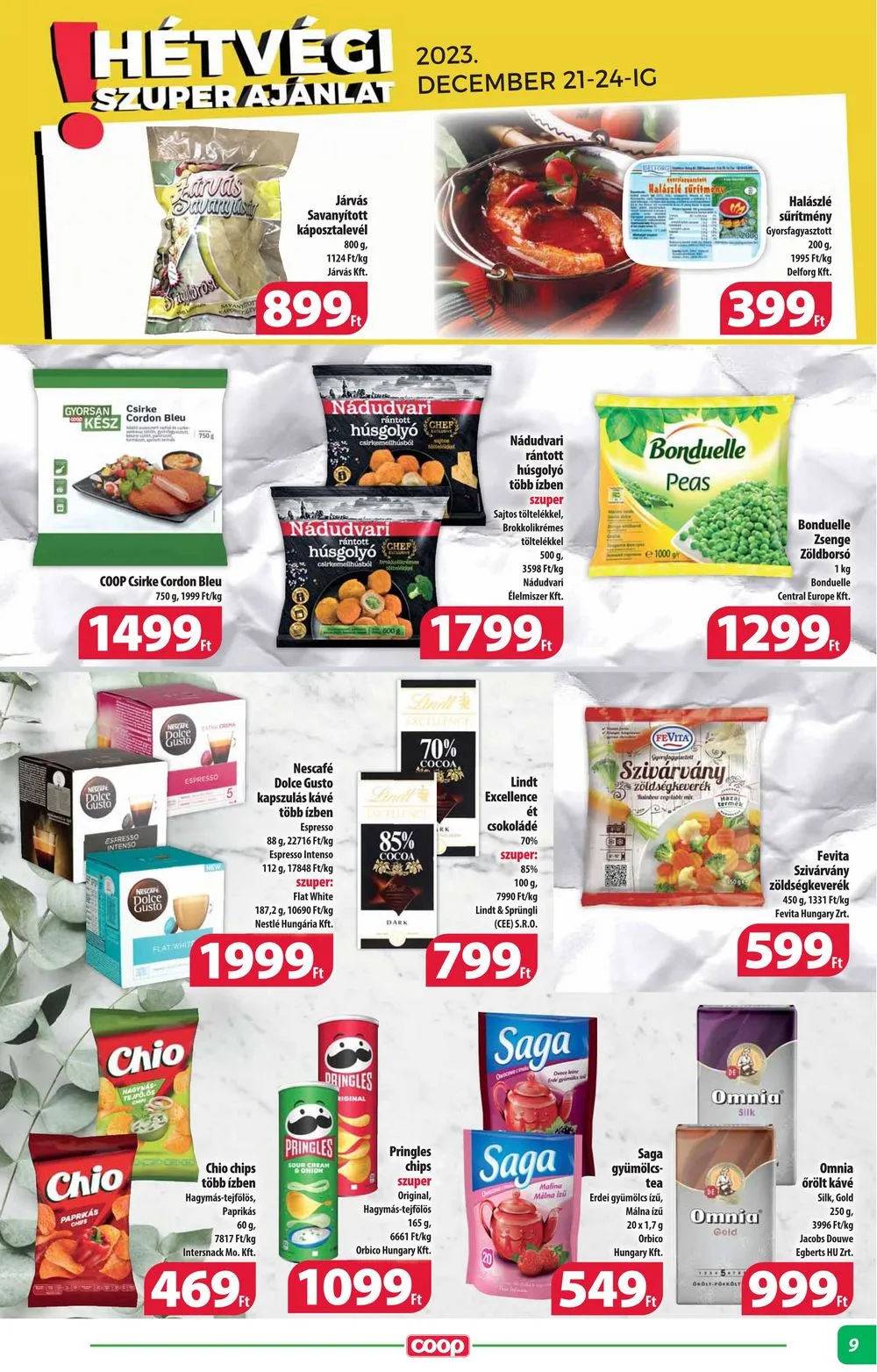 Coop akciós újság Alföld 12.21–12.31 – 9. oldal