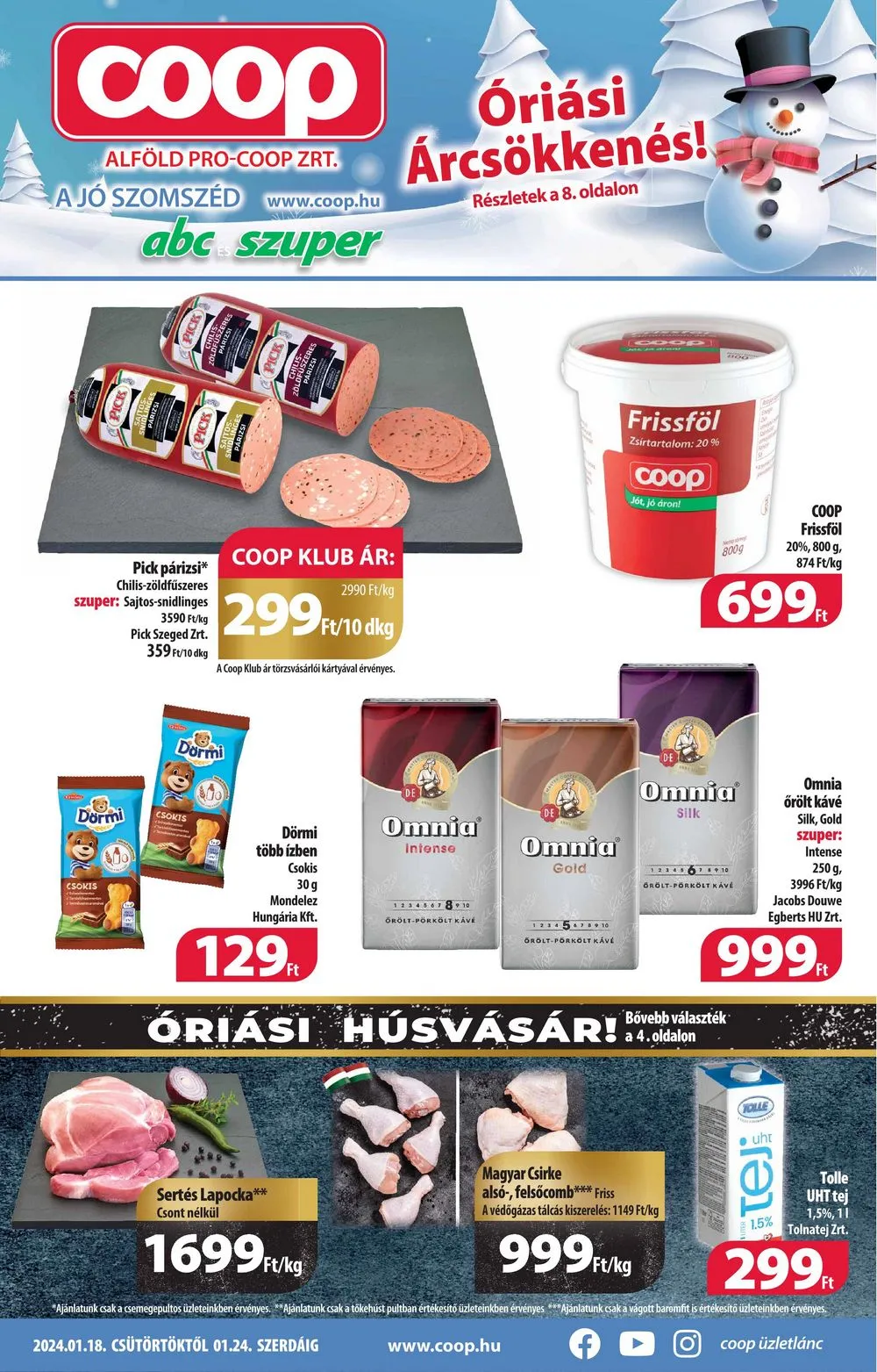 Coop akciós újság Alföld 01.18–01.24