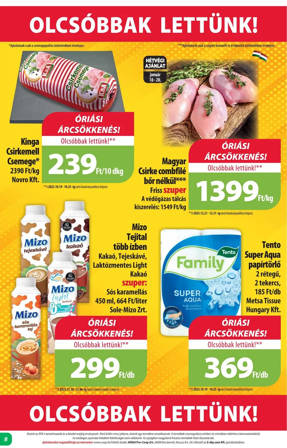 Coop akciós újság Alföld 01.18–01.24 – 8. oldal