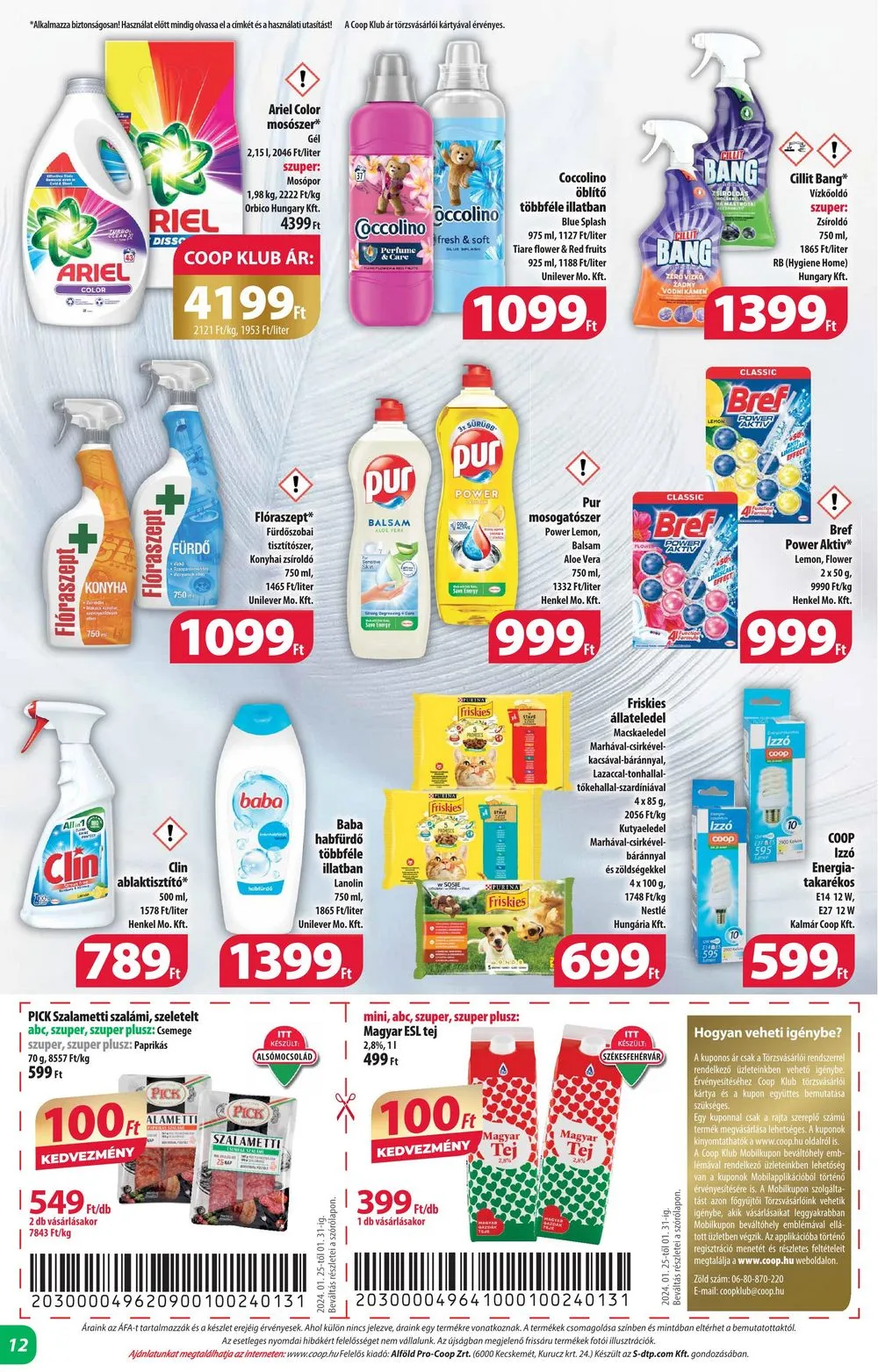 Coop akciós újság Alföld 01.25–01.31 – 12. oldal