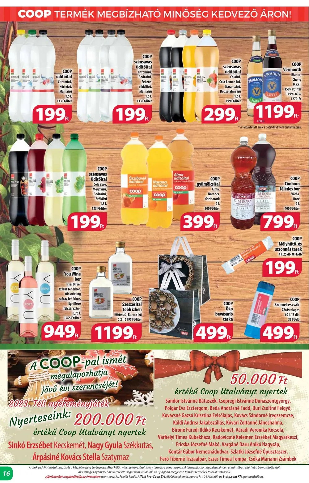 Coop akciós újság Alföld 02.15–02.21 – 16. oldal