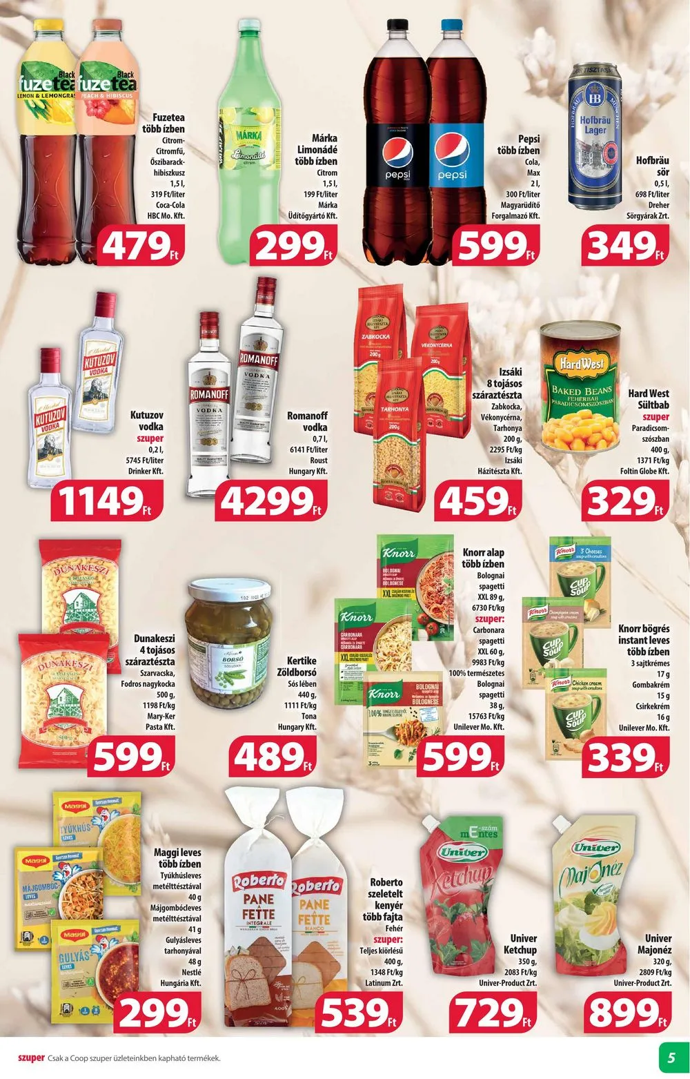 Coop akciós újság Alföld 02.22–02.28 – 5. oldal