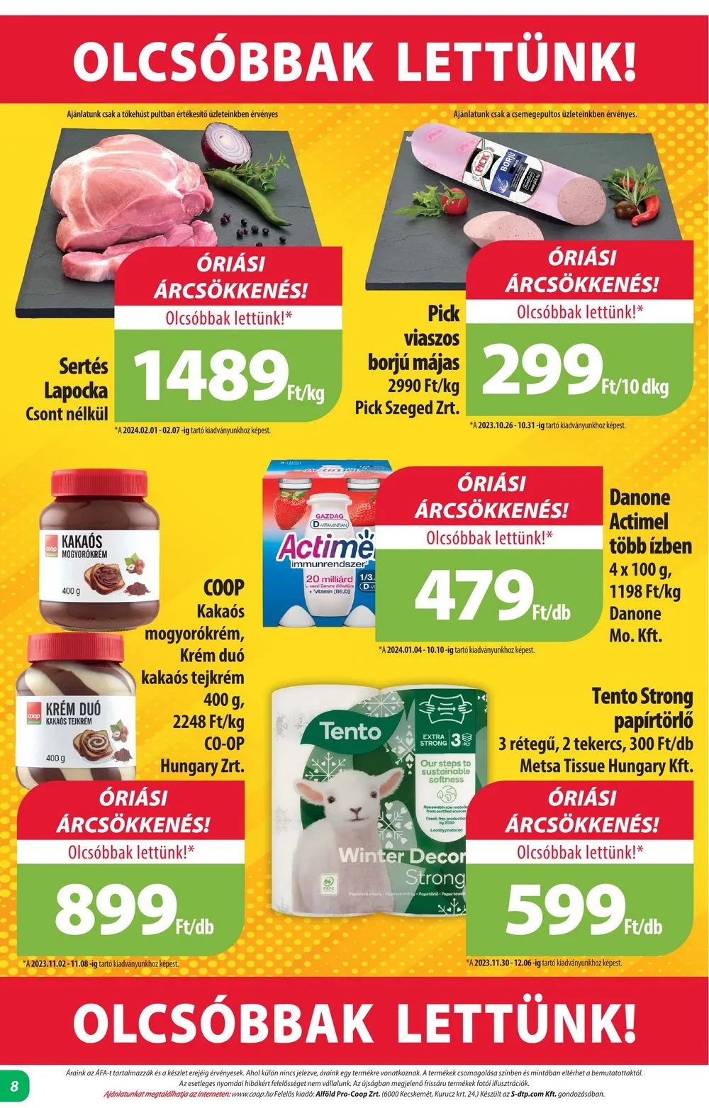 Coop akciós újság Alföld 03.14–03.20 – 8. oldal