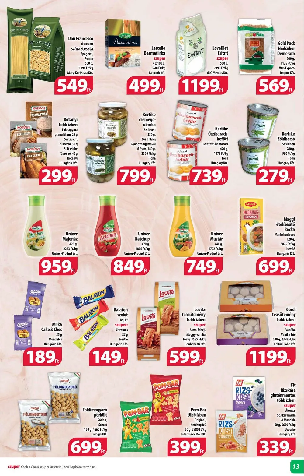 Coop akciós újság Alföld 03.21–03.30 – 13. oldal