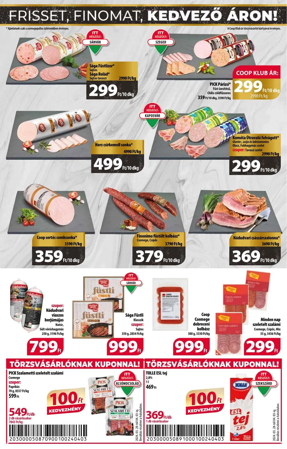 Coop akciós újság Alföld 03.28–04.03 – 4. oldal