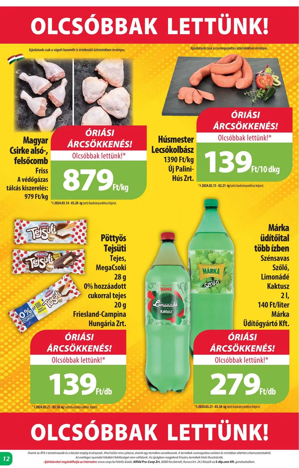Coop akciós újság Alföld 04.11–04.17 – 12. oldal