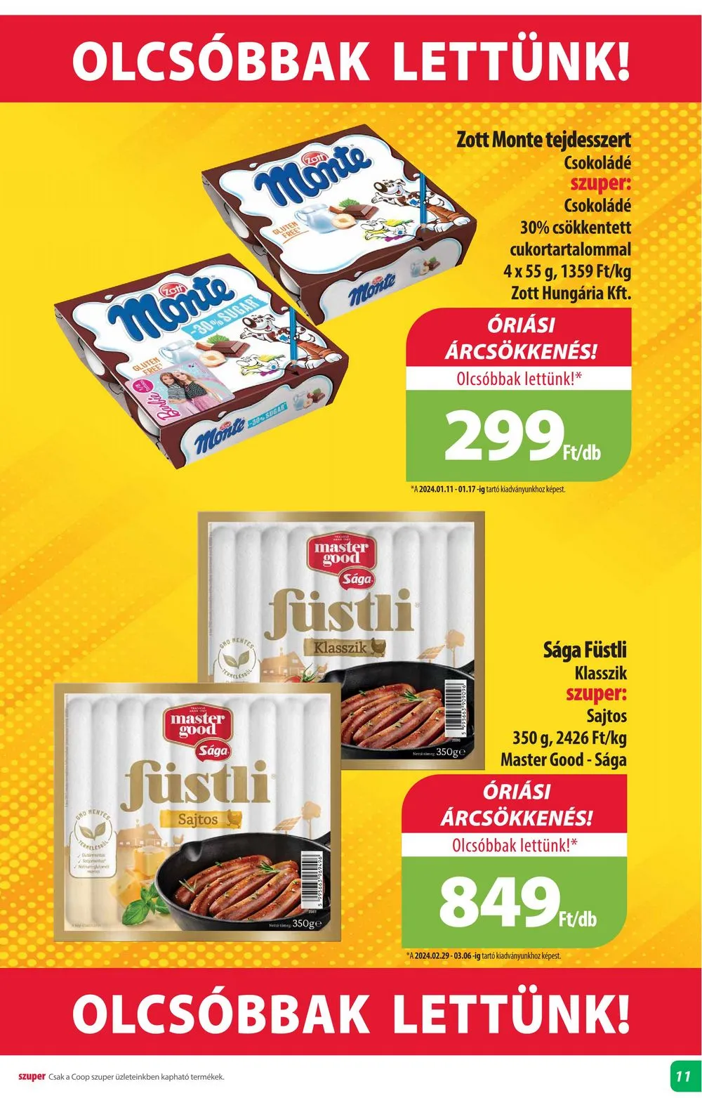 Coop akciós újság Alföld 04.18–04.24 – 11. oldal