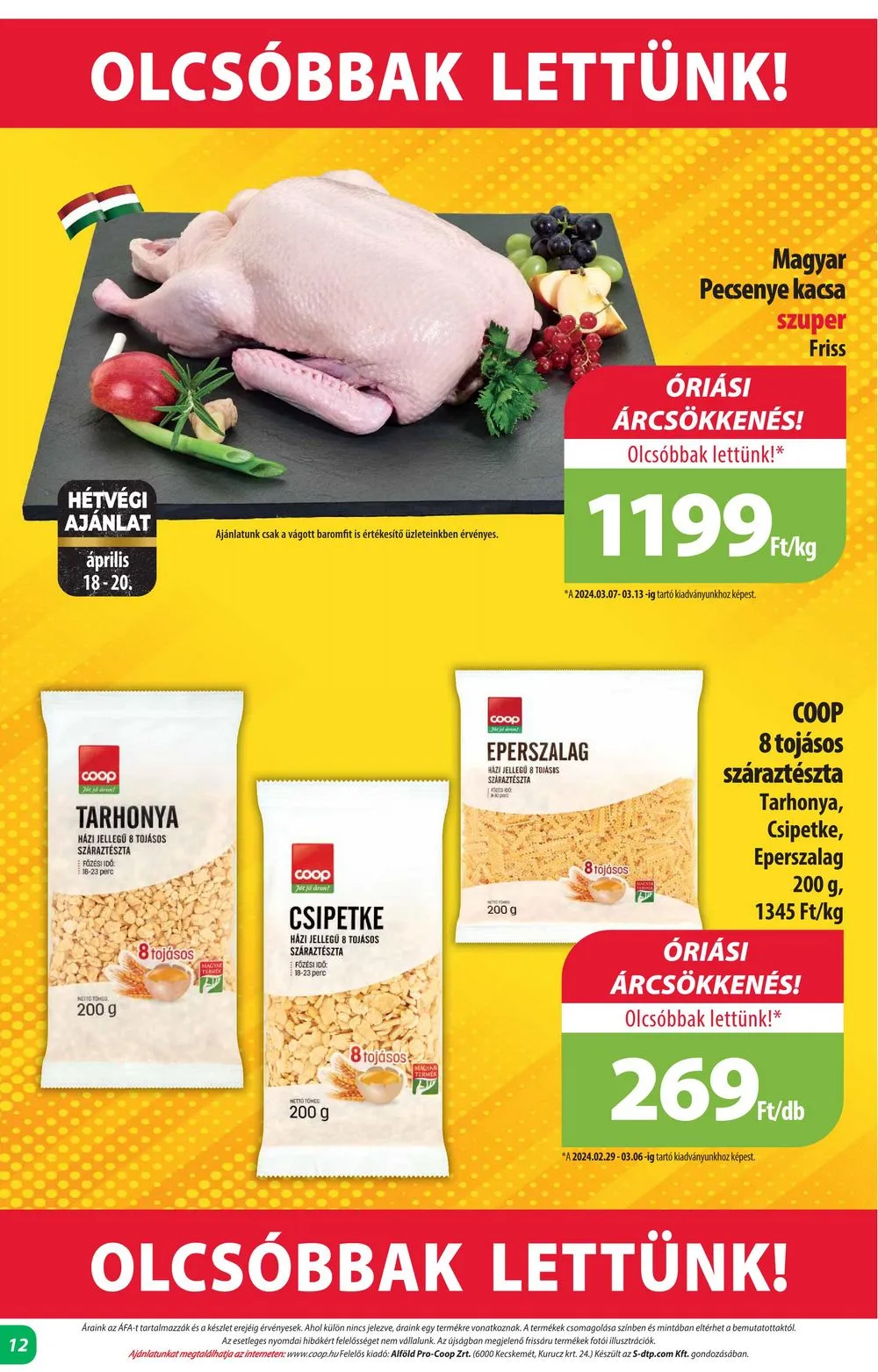 Coop akciós újság Alföld 04.18–04.24 – 12. oldal