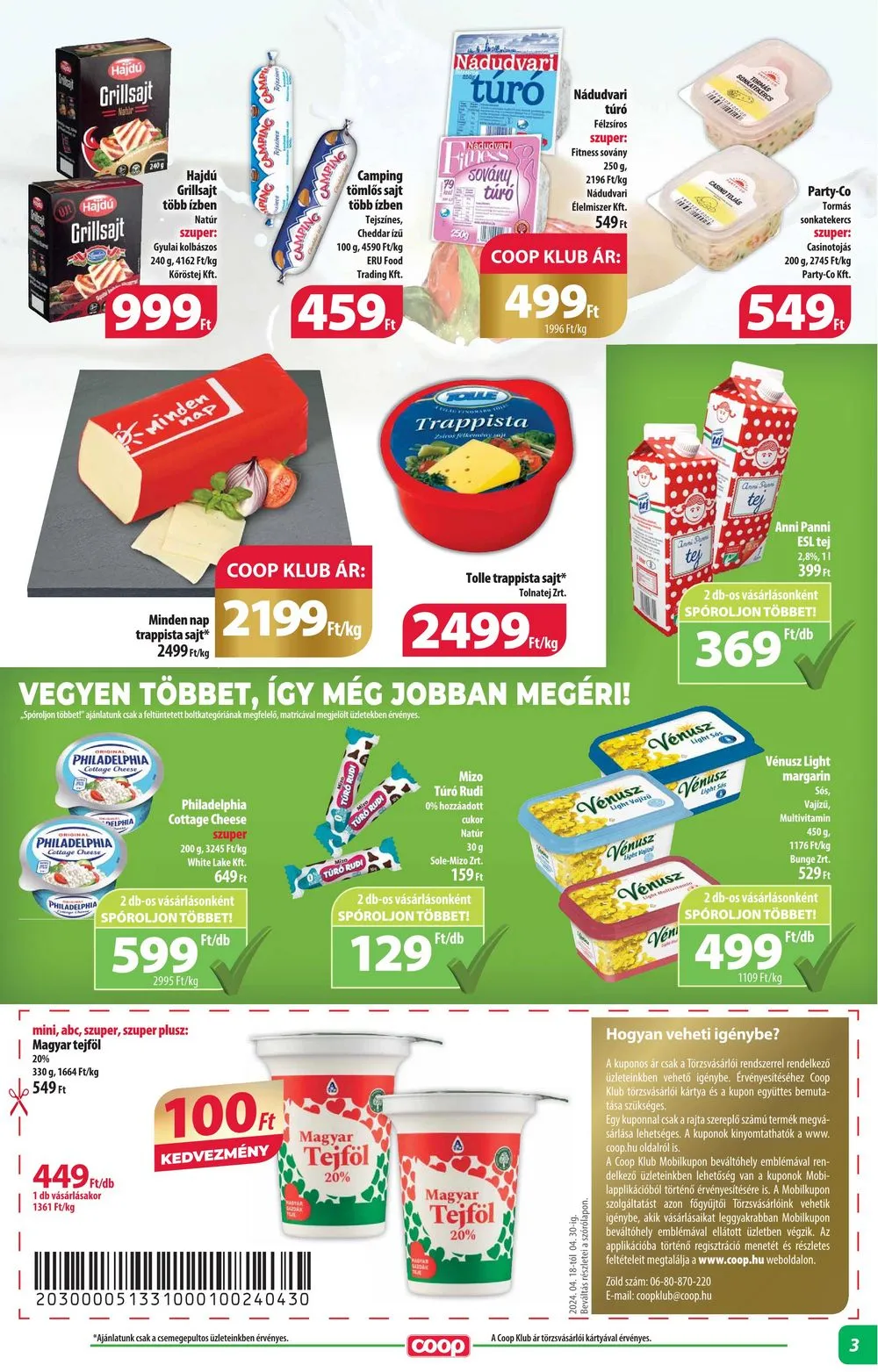 Coop akciós újság Alföld 04.18–04.24 – 3. oldal