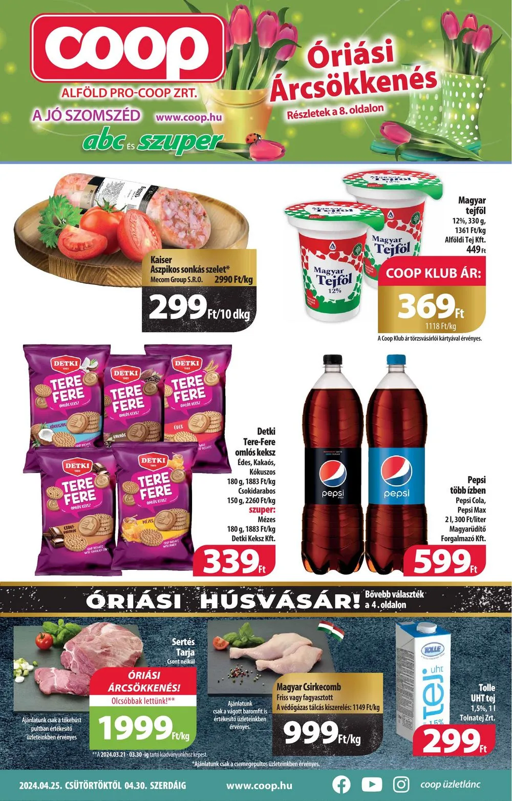 Coop akciós újság Alföld 04.25–04.30