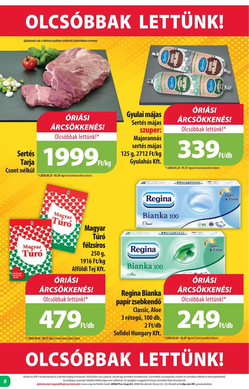 Coop akciós újság Alföld 04.25–04.30 – 8. oldal