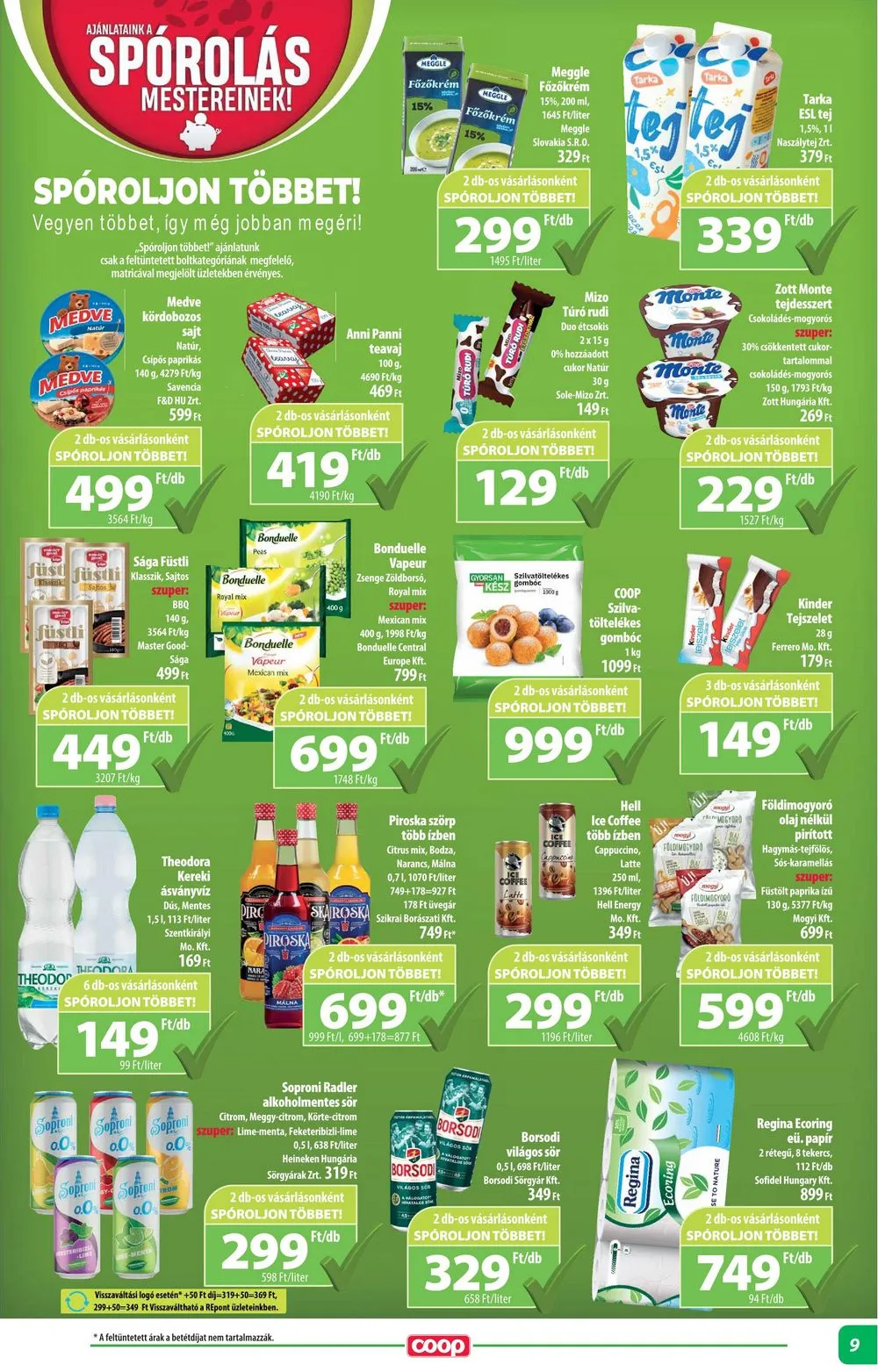 Coop akciós újság Alföld 06.20–06.26 – 9. oldal