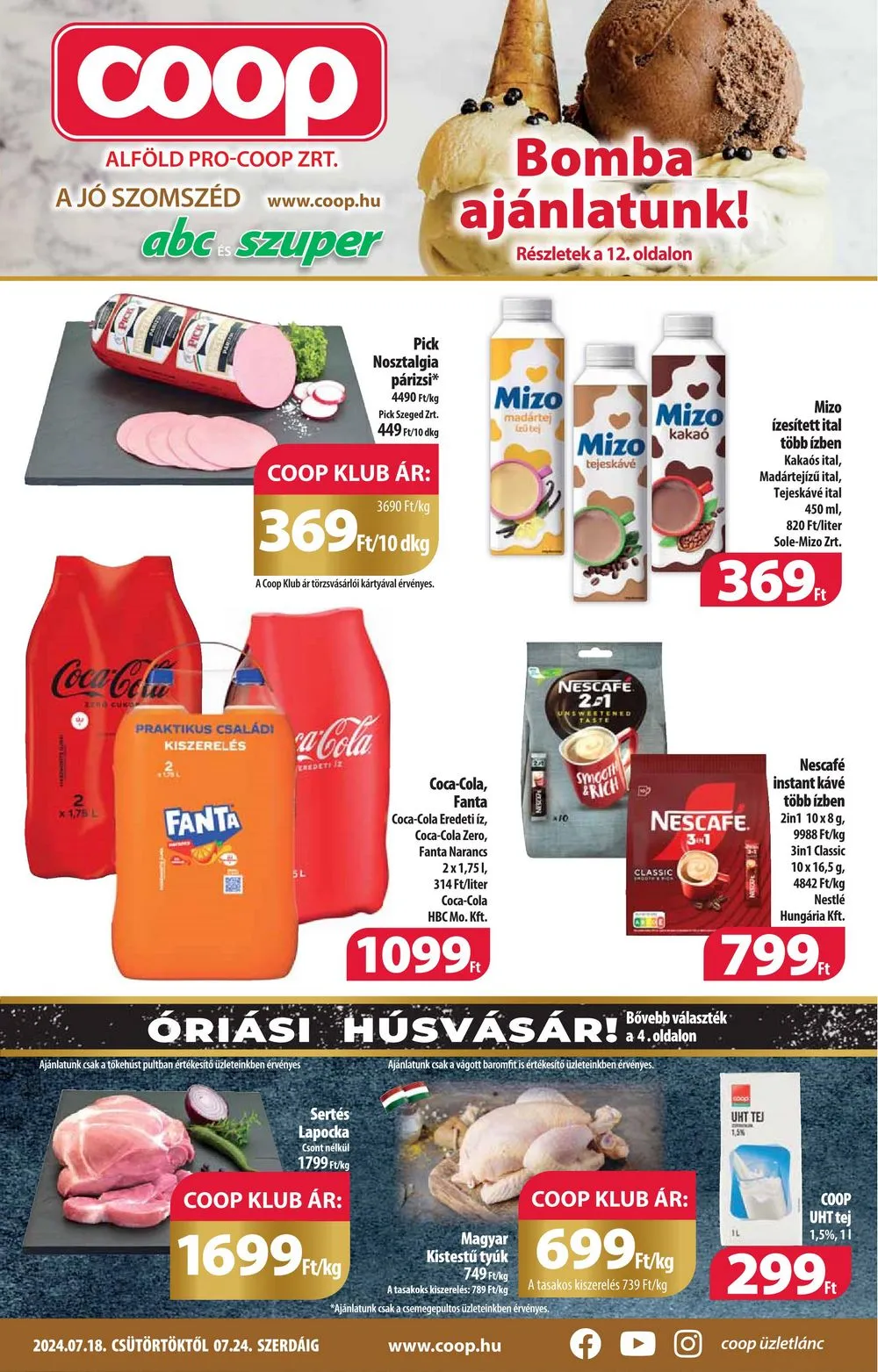Coop akciós újság Alföld 07.18–07.24