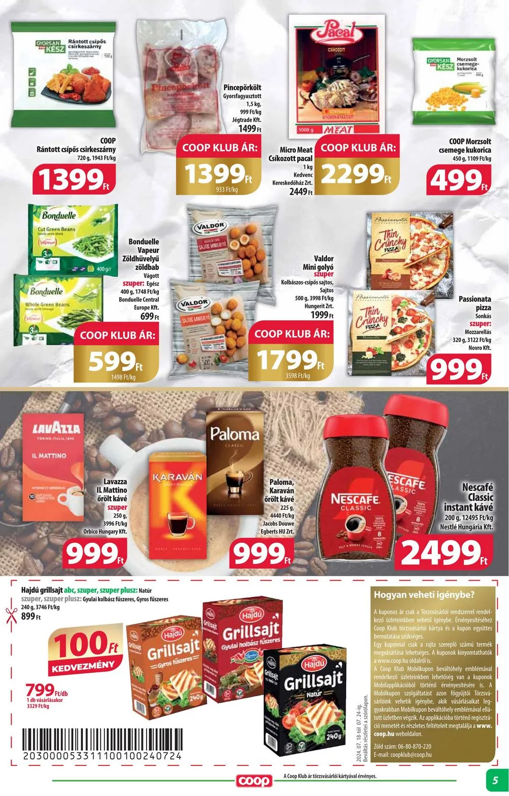 Coop akciós újság Alföld 07.18–07.24 – 5. oldal
