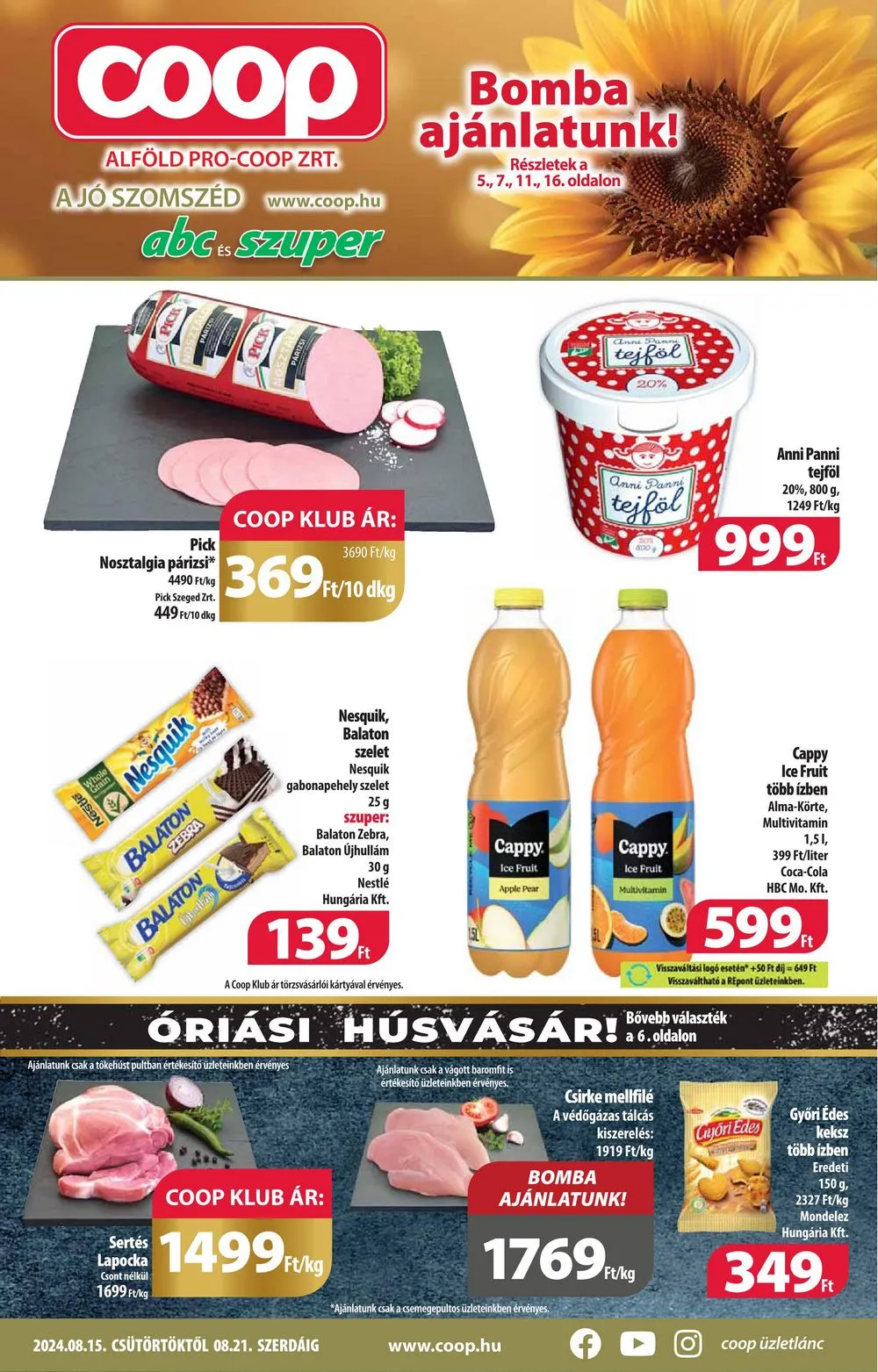 Coop akciós újság Alföld 08.15–08.21