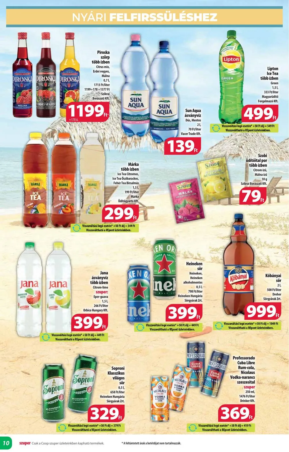 Coop akciós újság Alföld 08.15–08.21 – 10. oldal