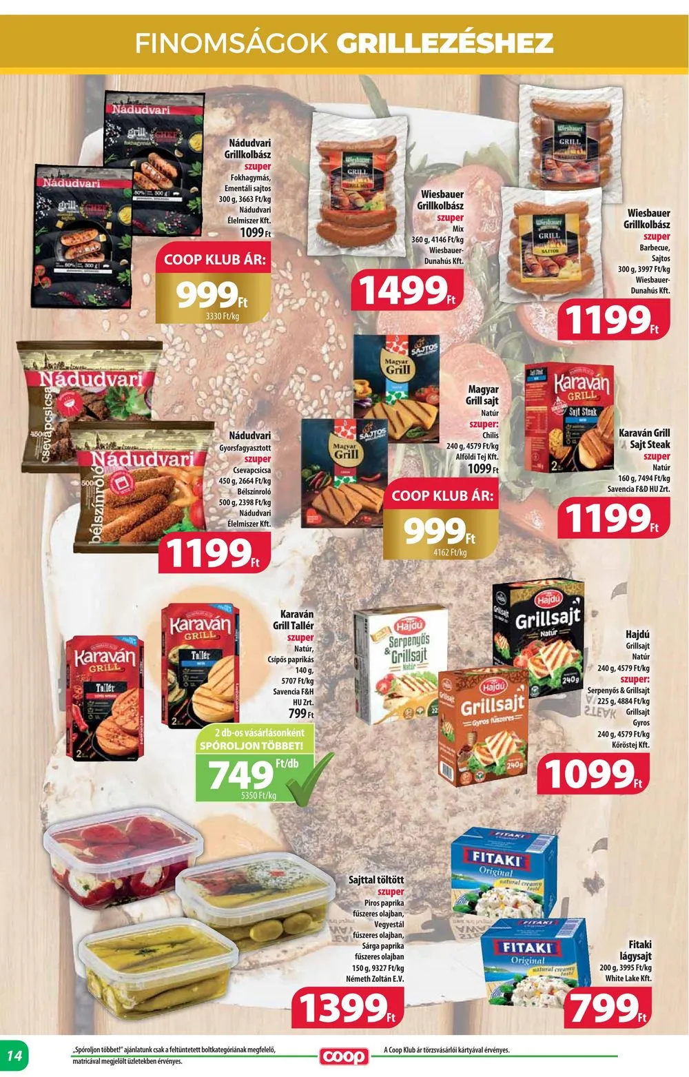 Coop akciós újság Alföld 08.15–08.21 – 14. oldal