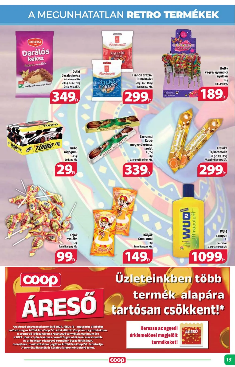 Coop akciós újság Alföld 08.15–08.21 – 15. oldal