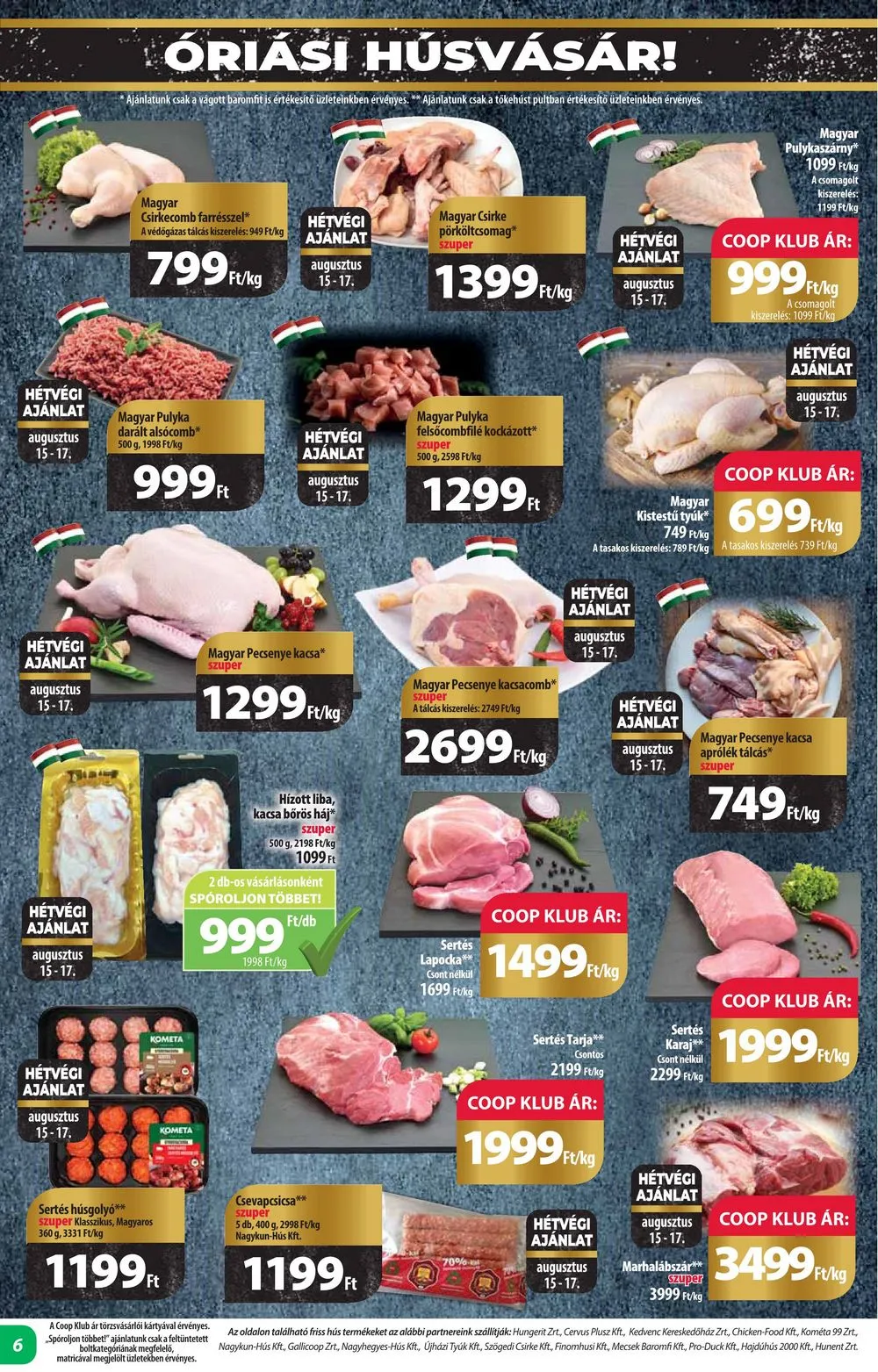 Coop akciós újság Alföld 08.15–08.21 – 6. oldal