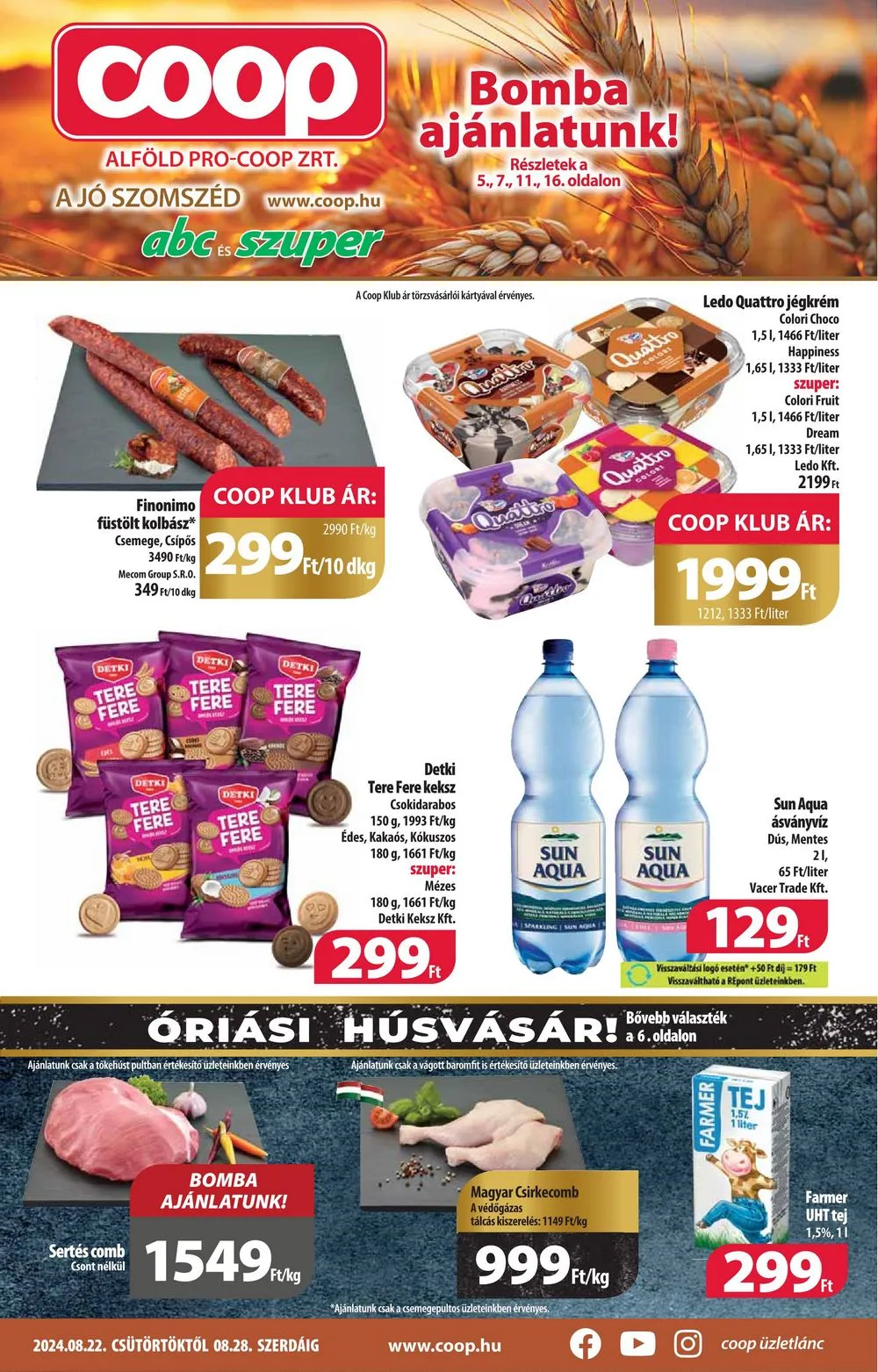 Coop akciós újság Alföld 08.22–08.28