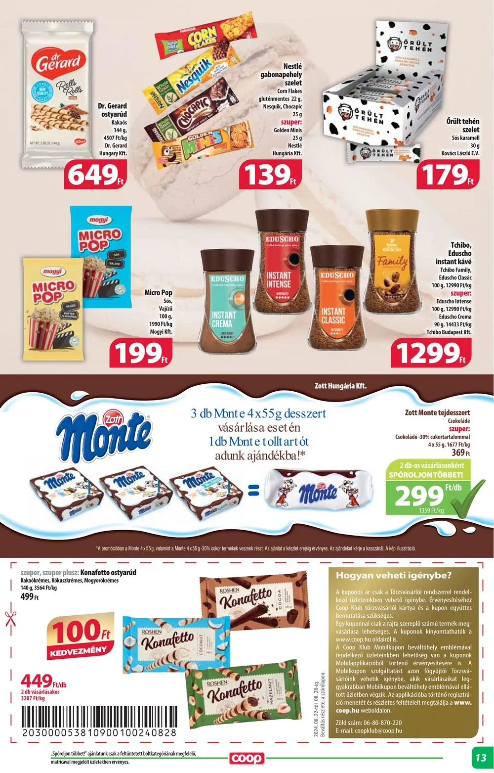 Coop akciós újság Alföld 08.22–08.28 – 13. oldal