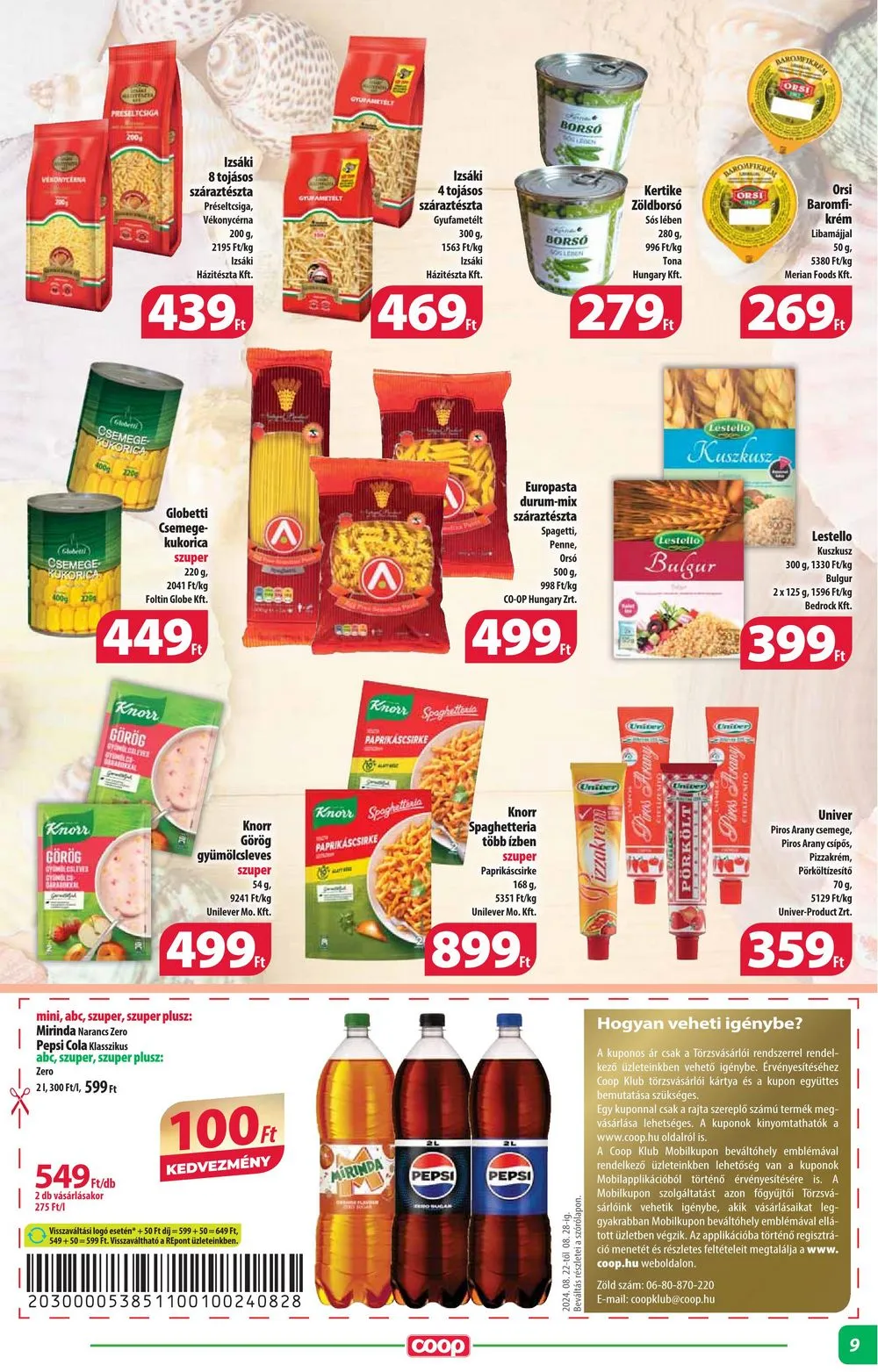 Coop akciós újság Alföld 08.22–08.28 – 9. oldal