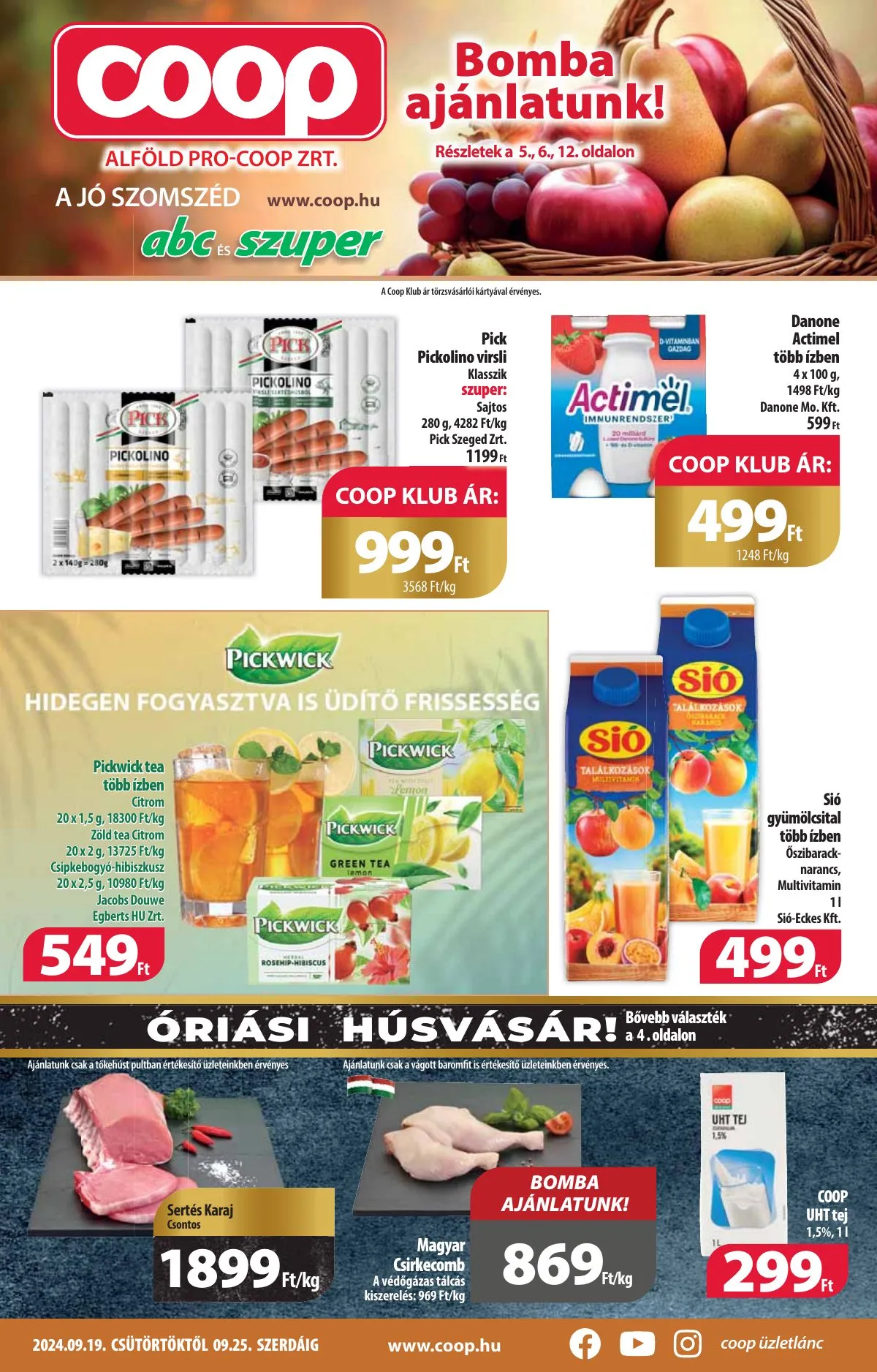 Coop akciós újság Alföld 09.19–09.25