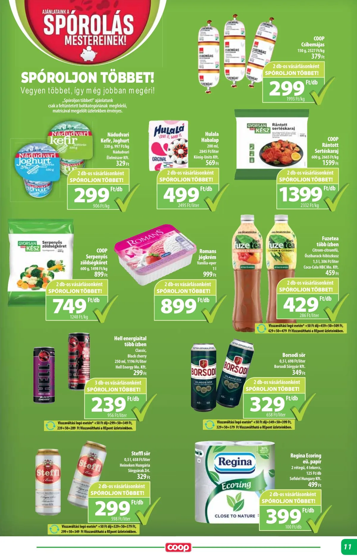Coop akciós újság Alföld 09.19–09.25 – 11. oldal