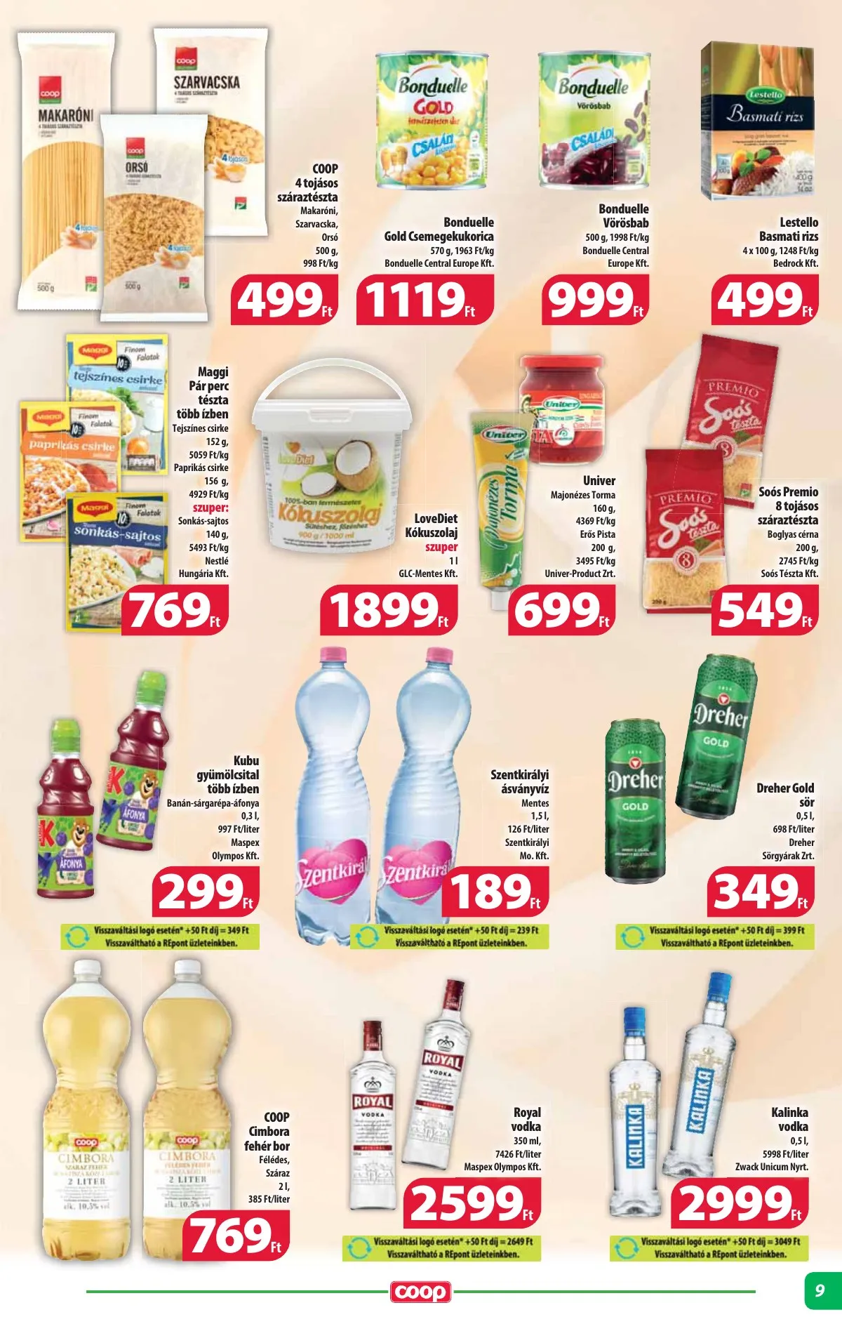 Coop akciós újság Alföld 09.19–09.25 – 9. oldal