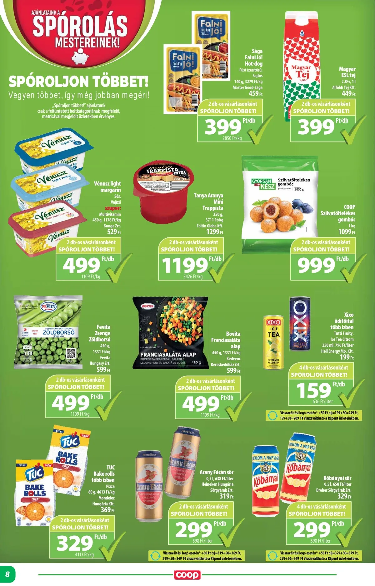 Coop akciós újság Alföld 09.26–10.02 – 8. oldal