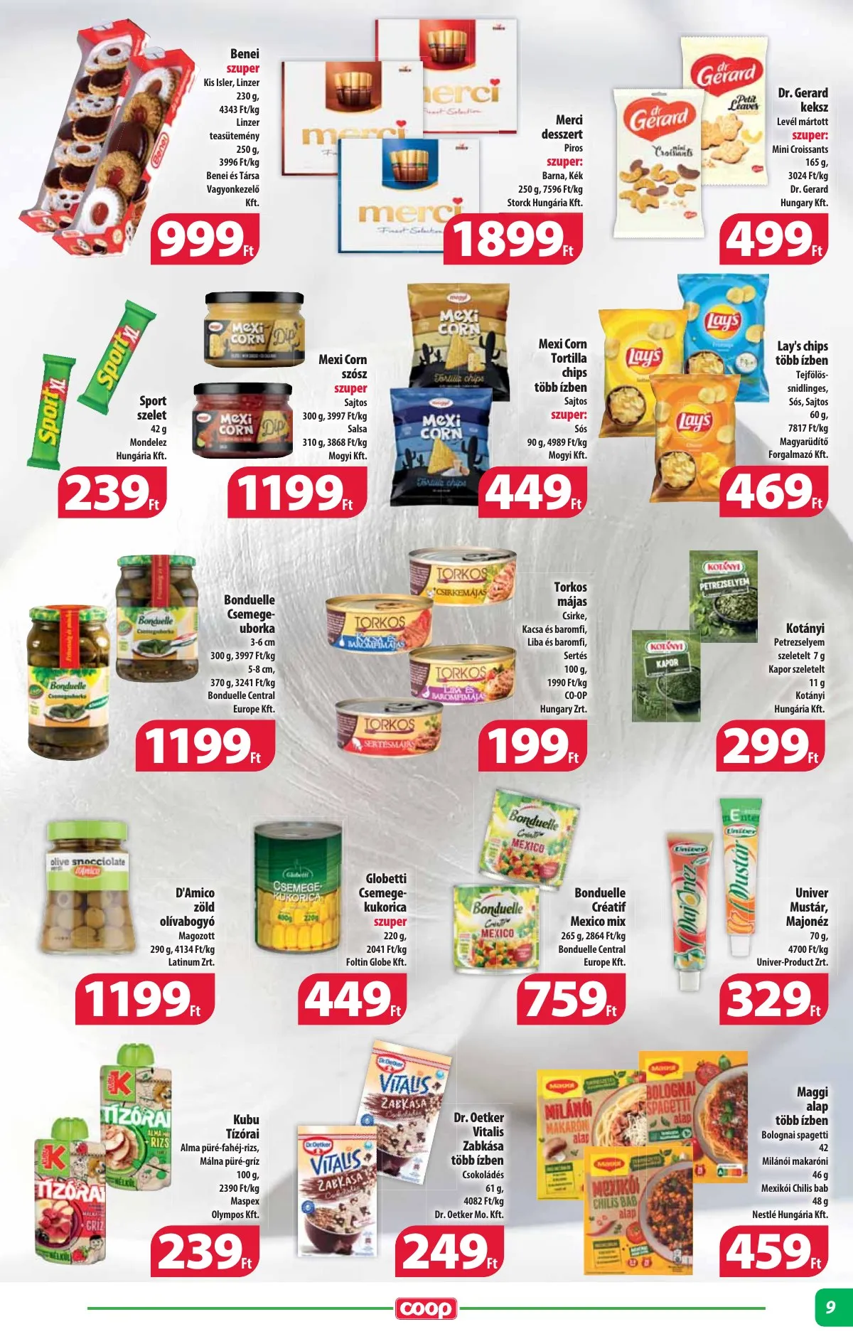 Coop akciós újság Alföld 10.17–10.22 – 9. oldal