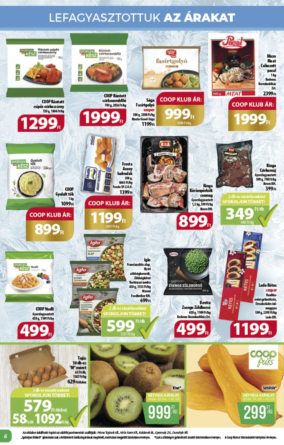 Coop akciós újság Alföld 10.24–10.30 – 6. oldal