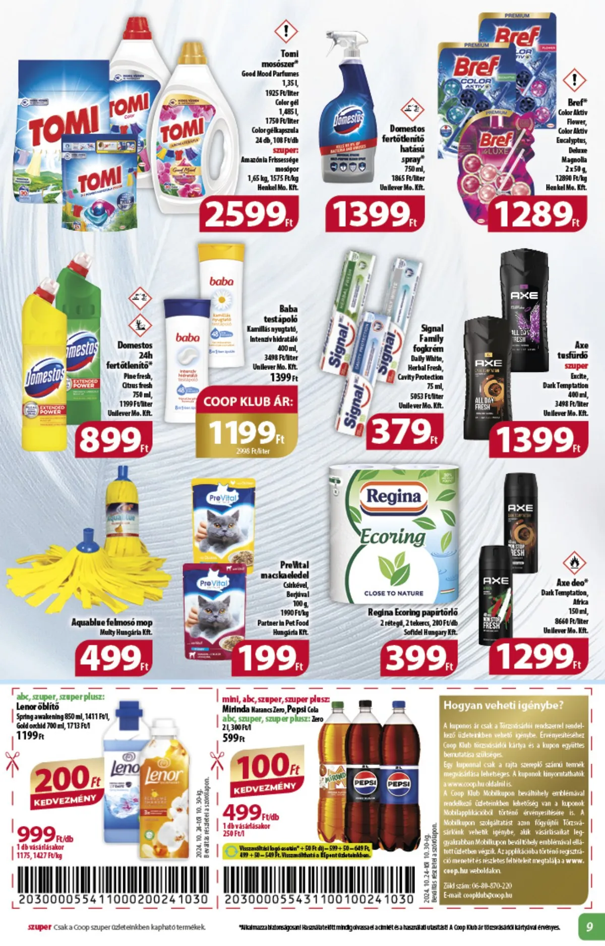 Coop akciós újság Alföld 10.24–10.30 – 9. oldal