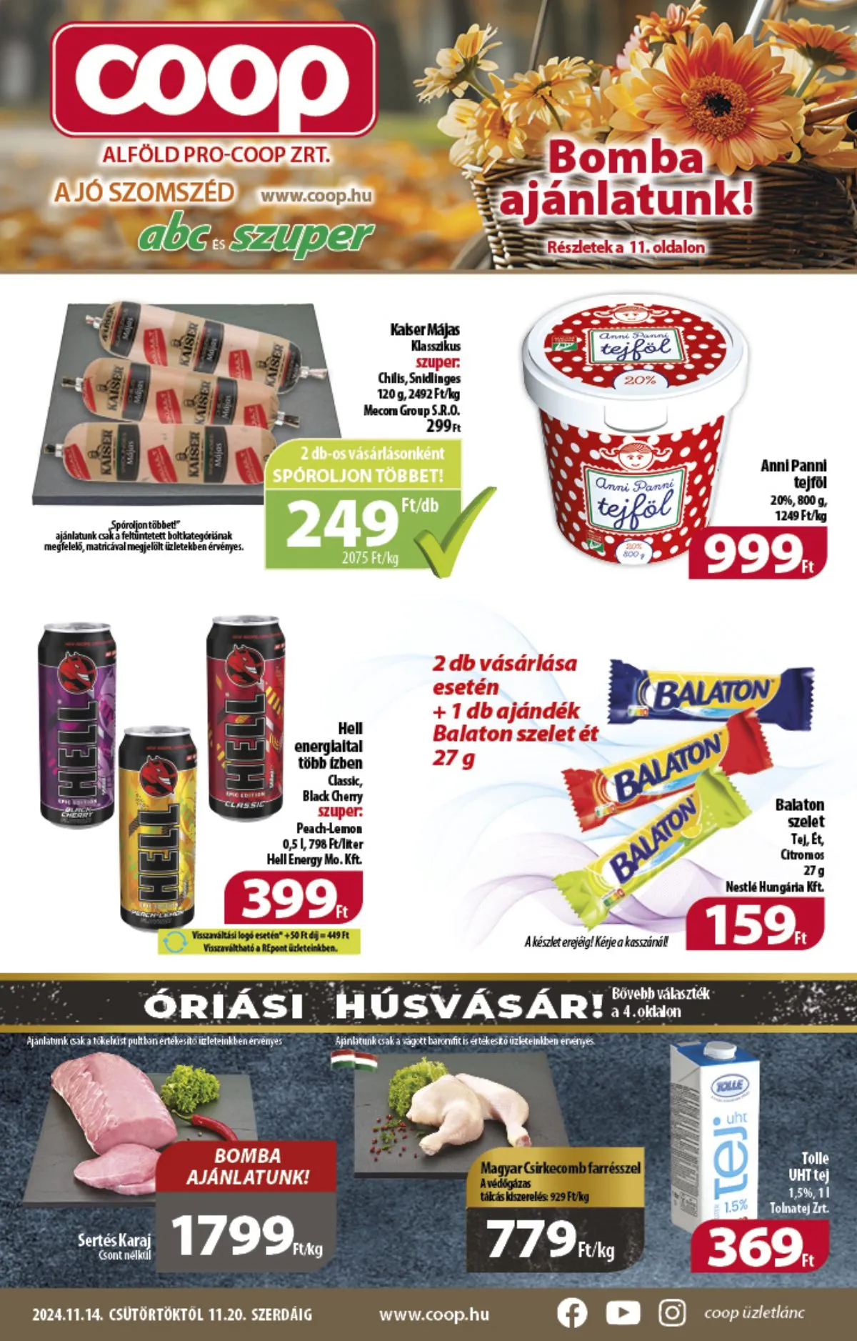 Coop akciós újság Alföld 11.14–11.20