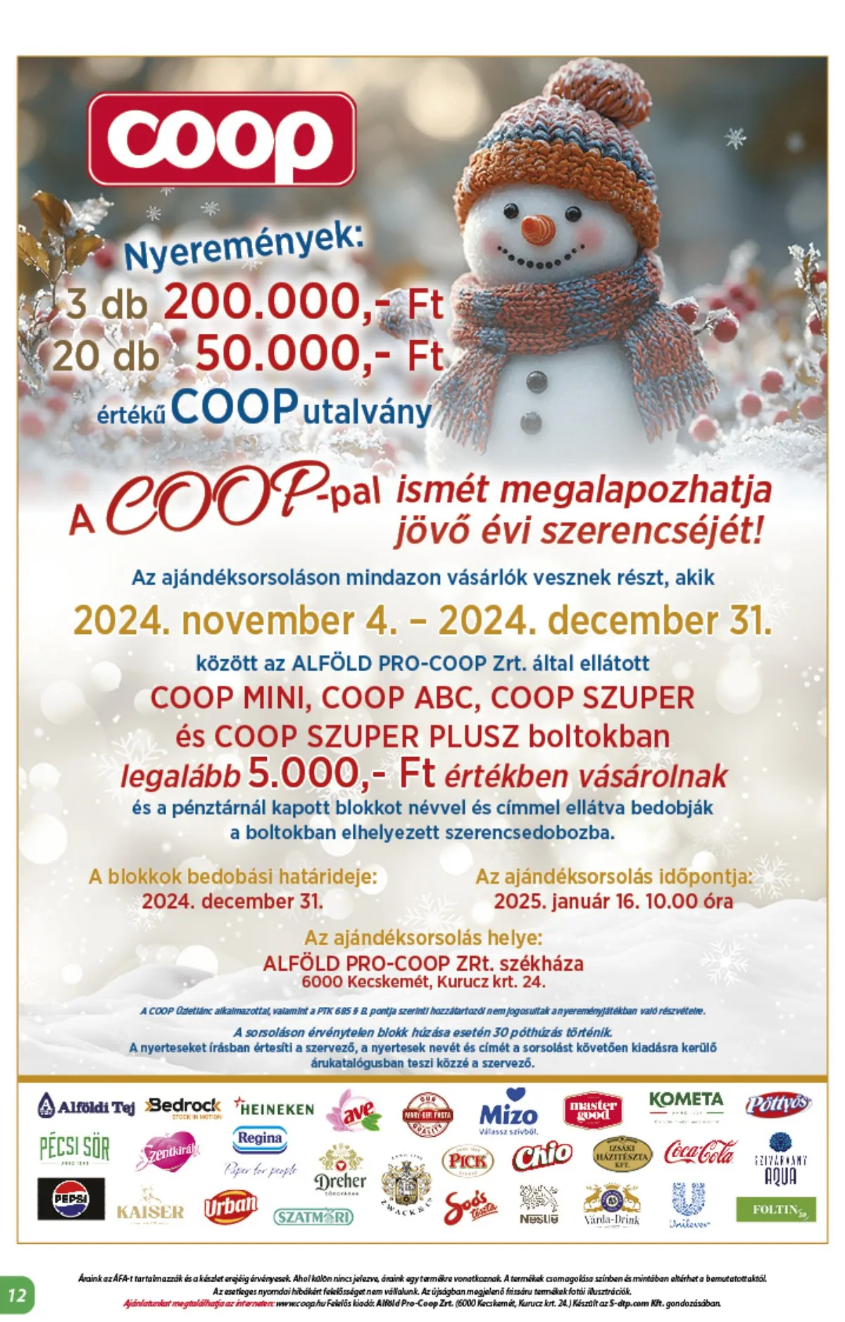 Coop akciós újság Alföld 11.14–11.20 – 12. oldal