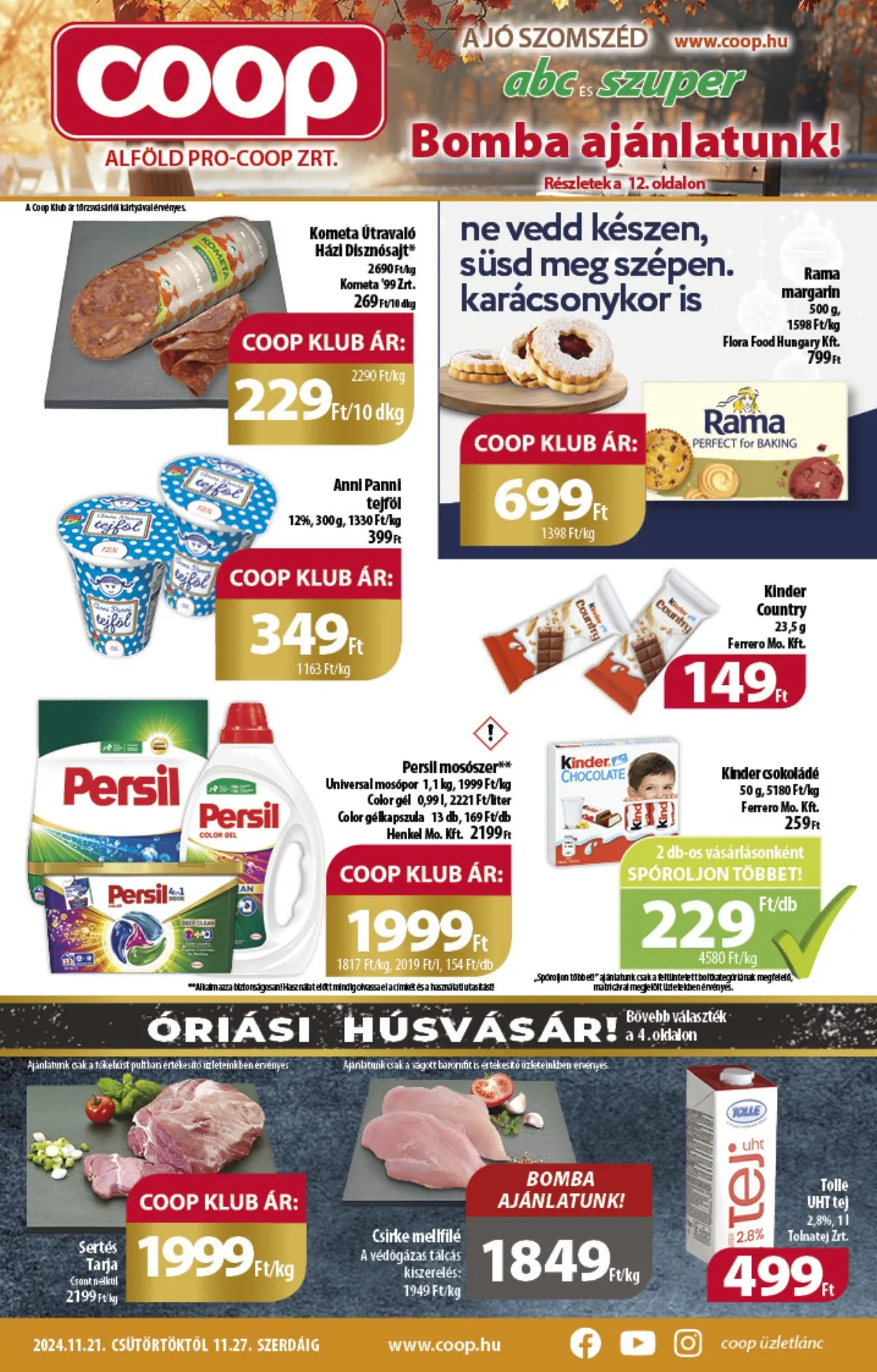 Coop akciós újság Alföld 11.21–11.27