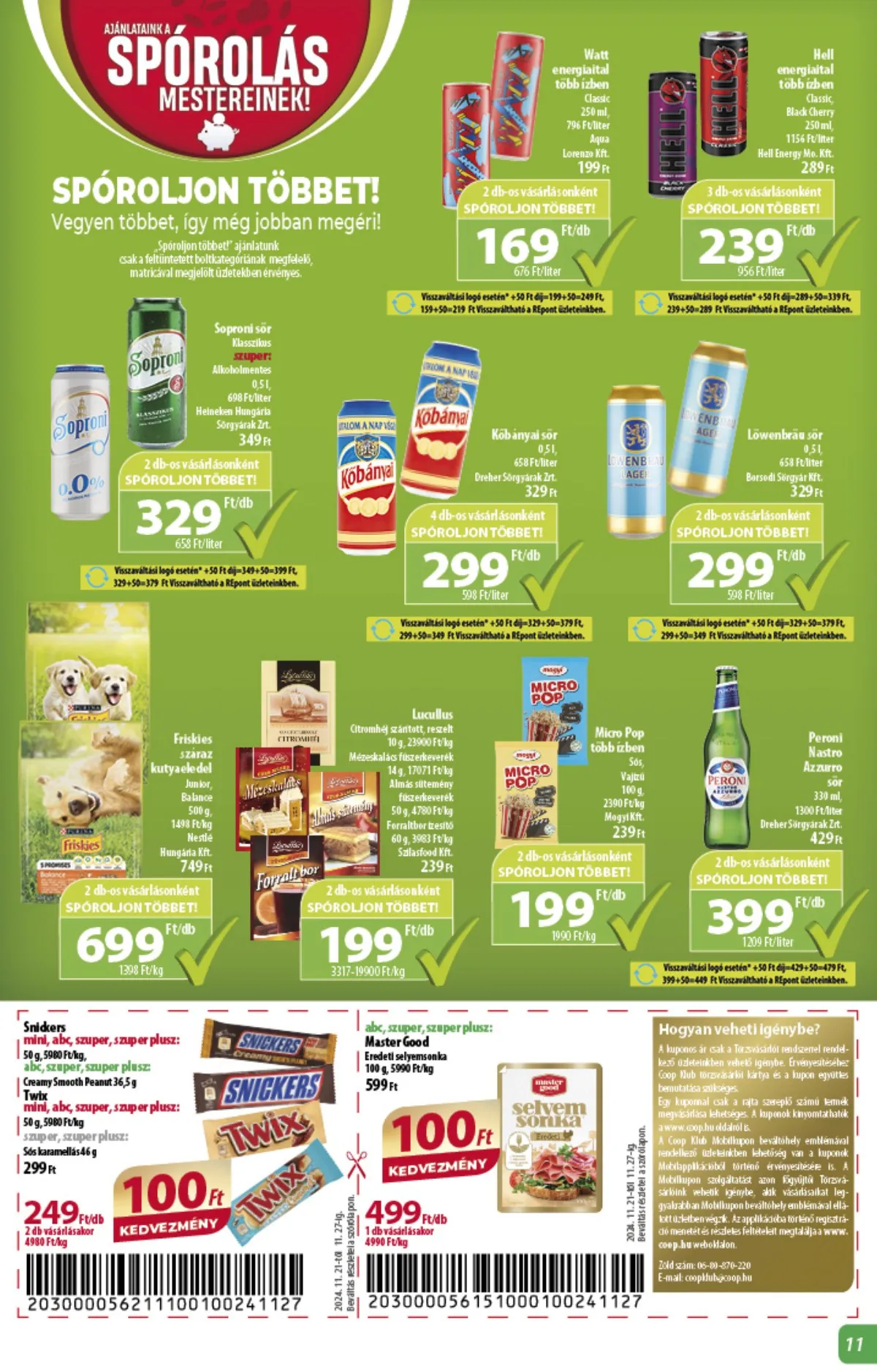 Coop akciós újság Alföld 11.21–11.27 – 11. oldal