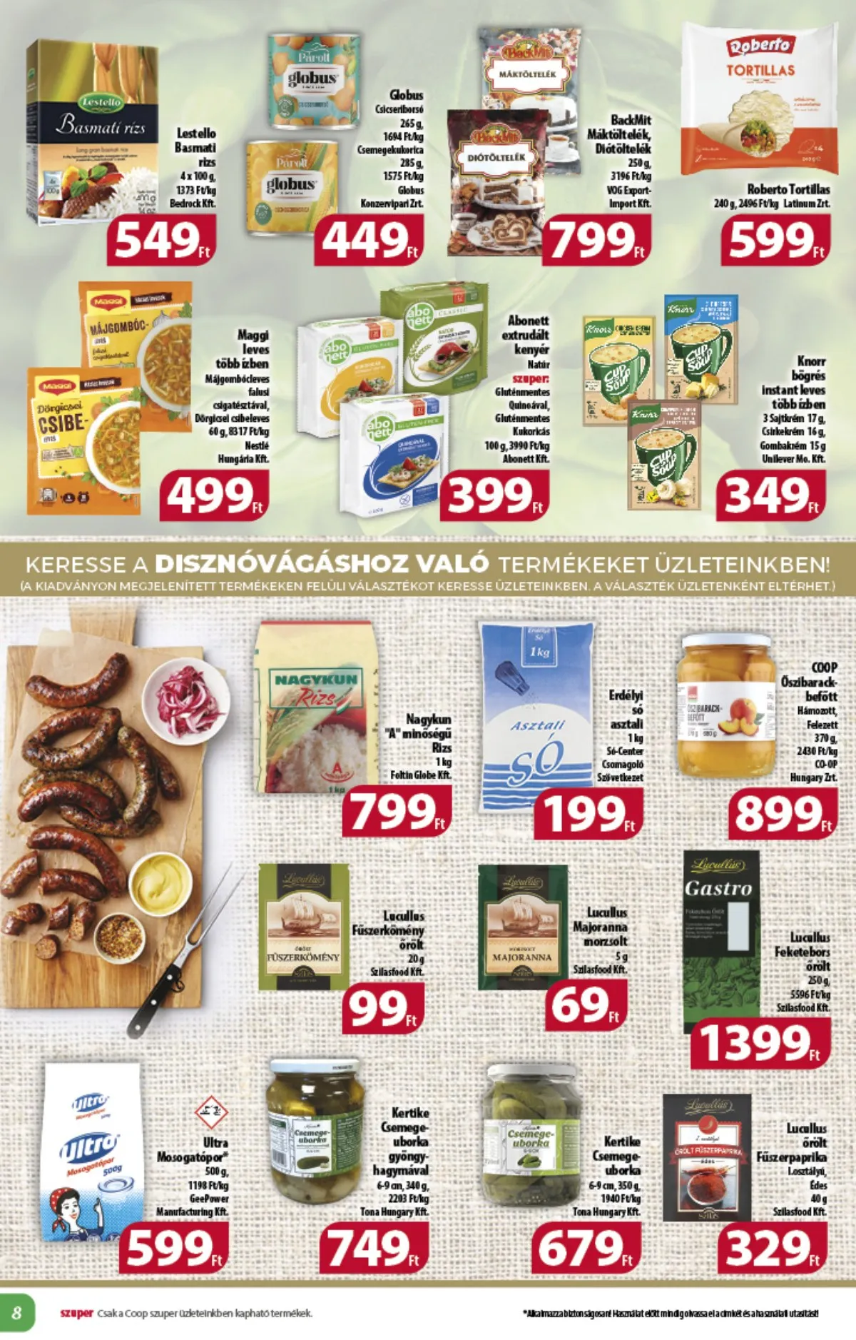 Coop akciós újság Alföld 11.21–11.27 – 8. oldal