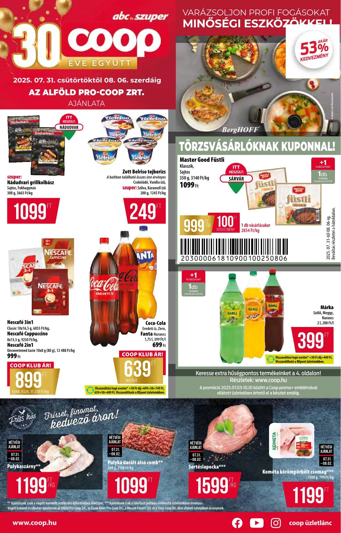 Coop akciós újság Alföld 07.31–08.06