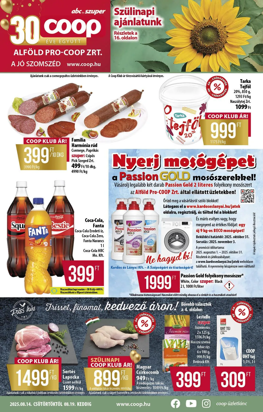 Coop akciós újság Alföld 08.14–08.19