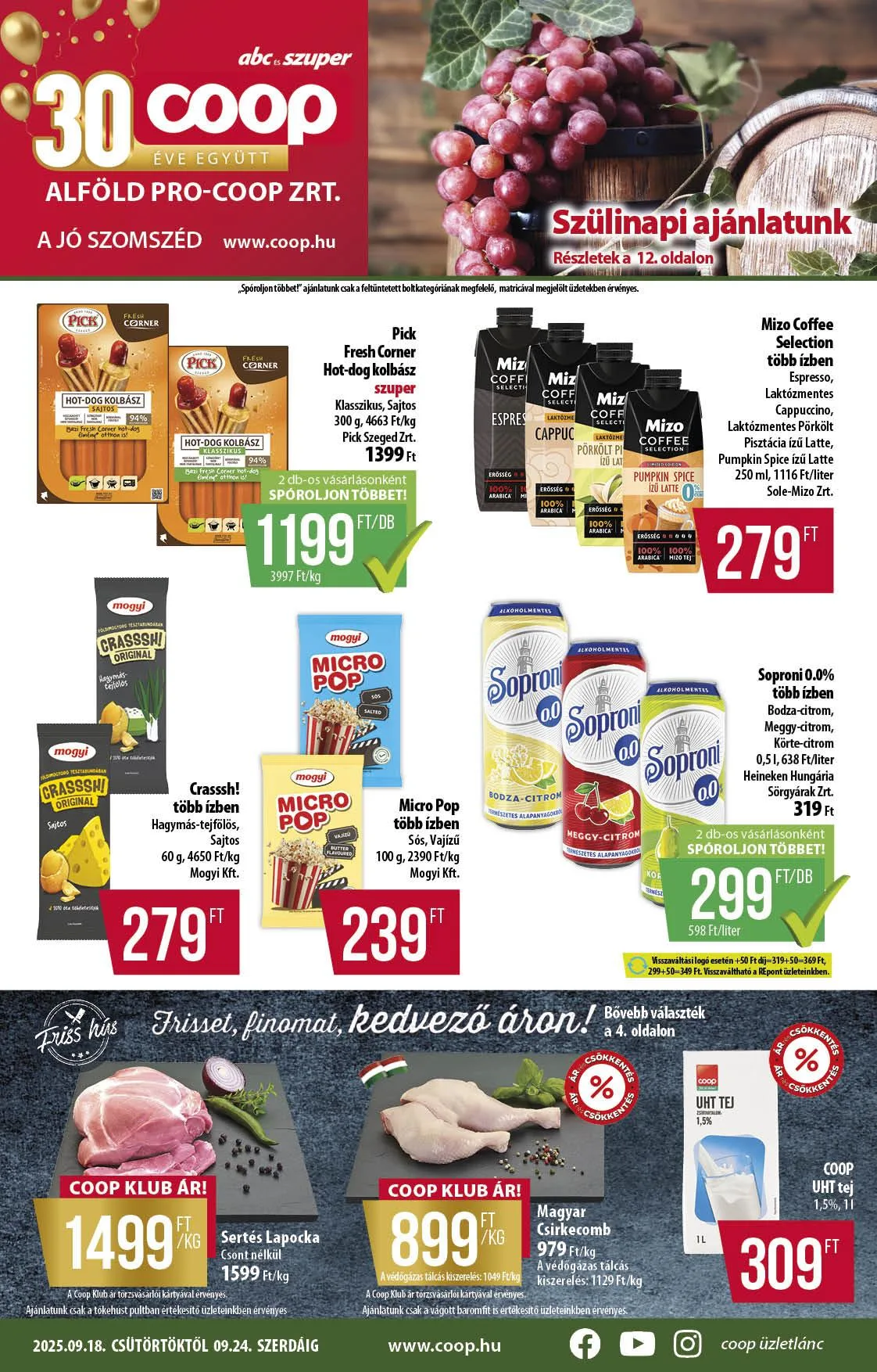 Coop akciós újság Alföld 09.18–09.24