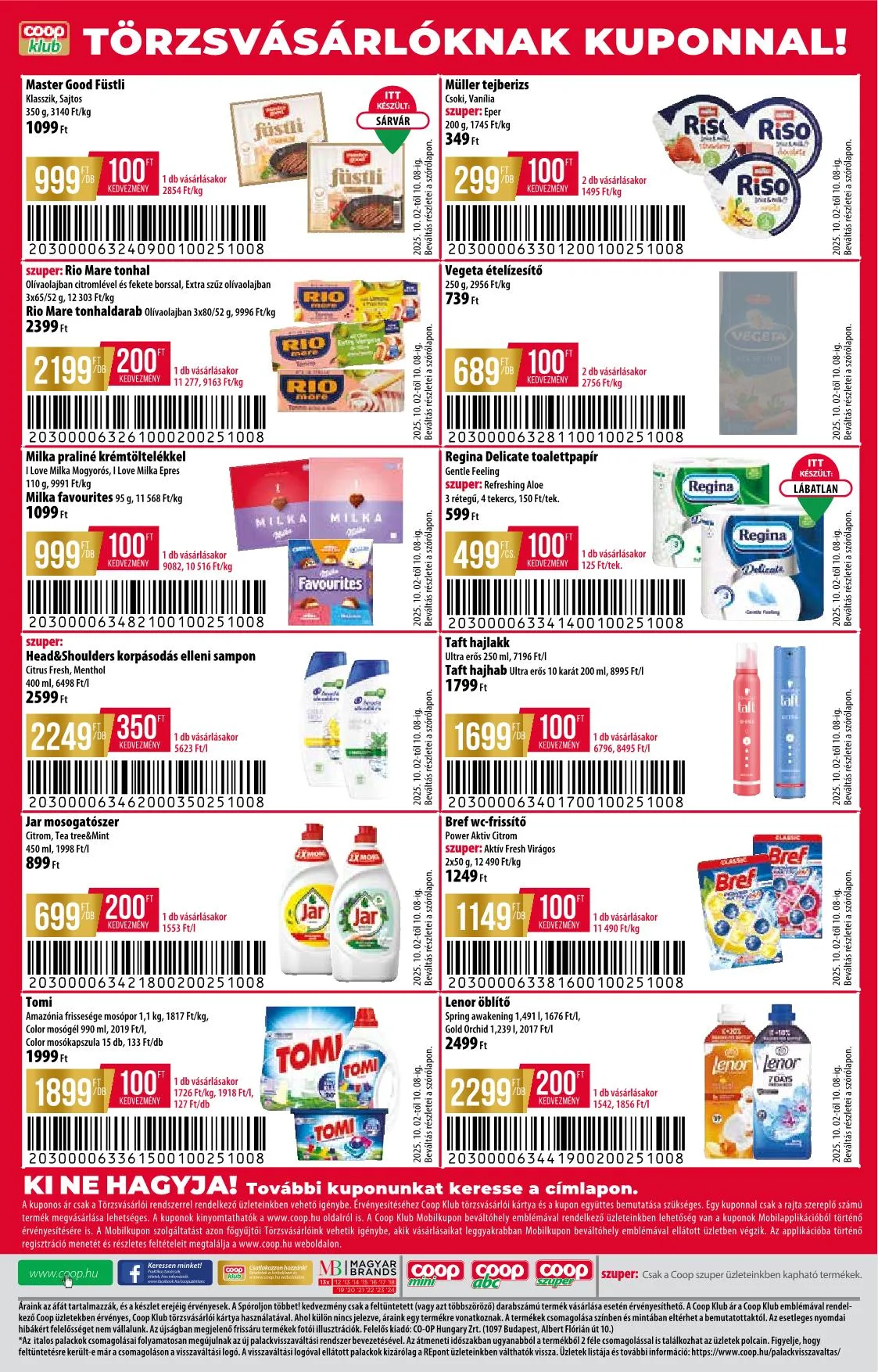 Coop akciós újság Alföld 10.02–10.08 – 8. oldal