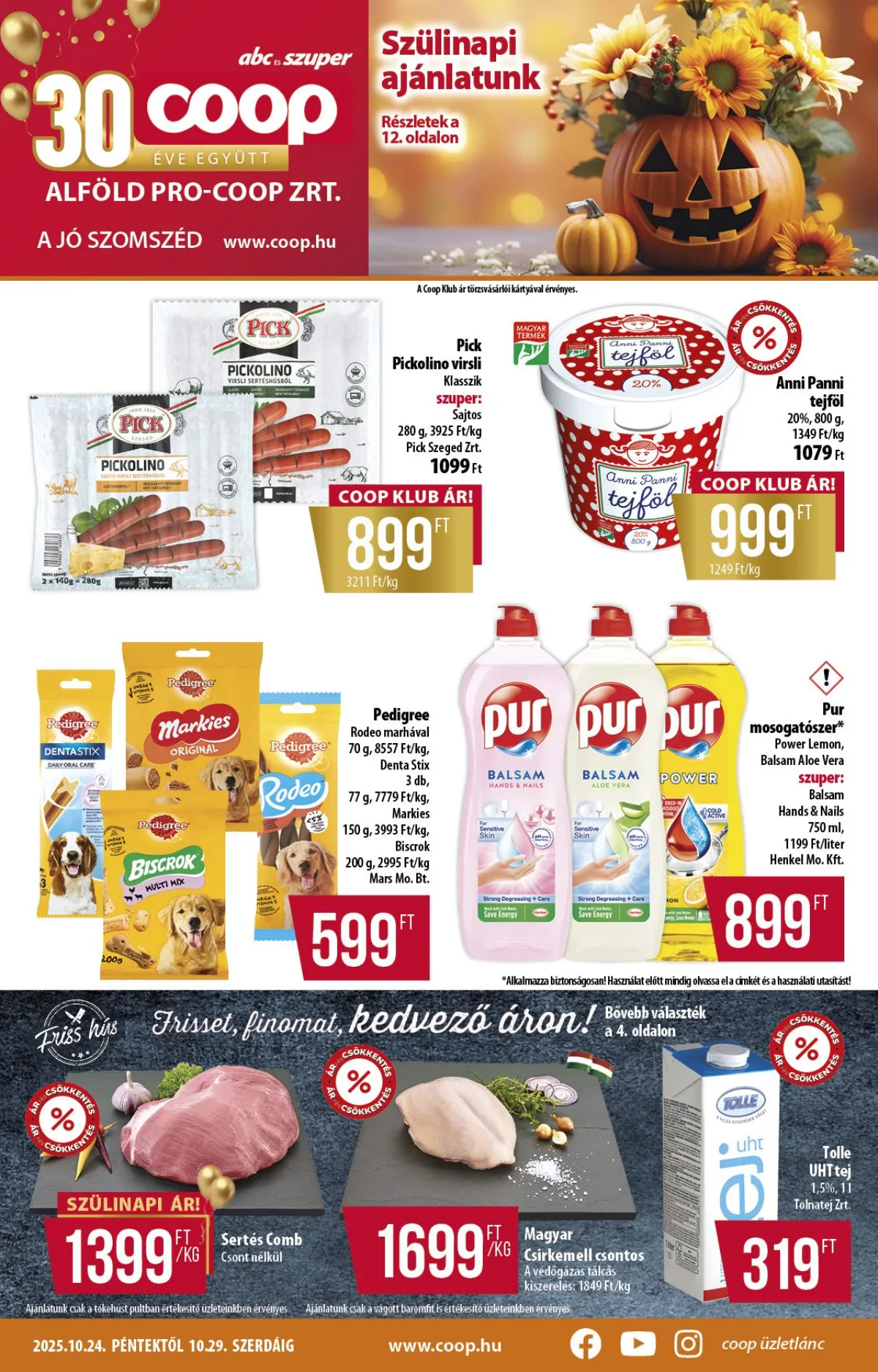 Coop akciós újság Alföld 10.24–10.29