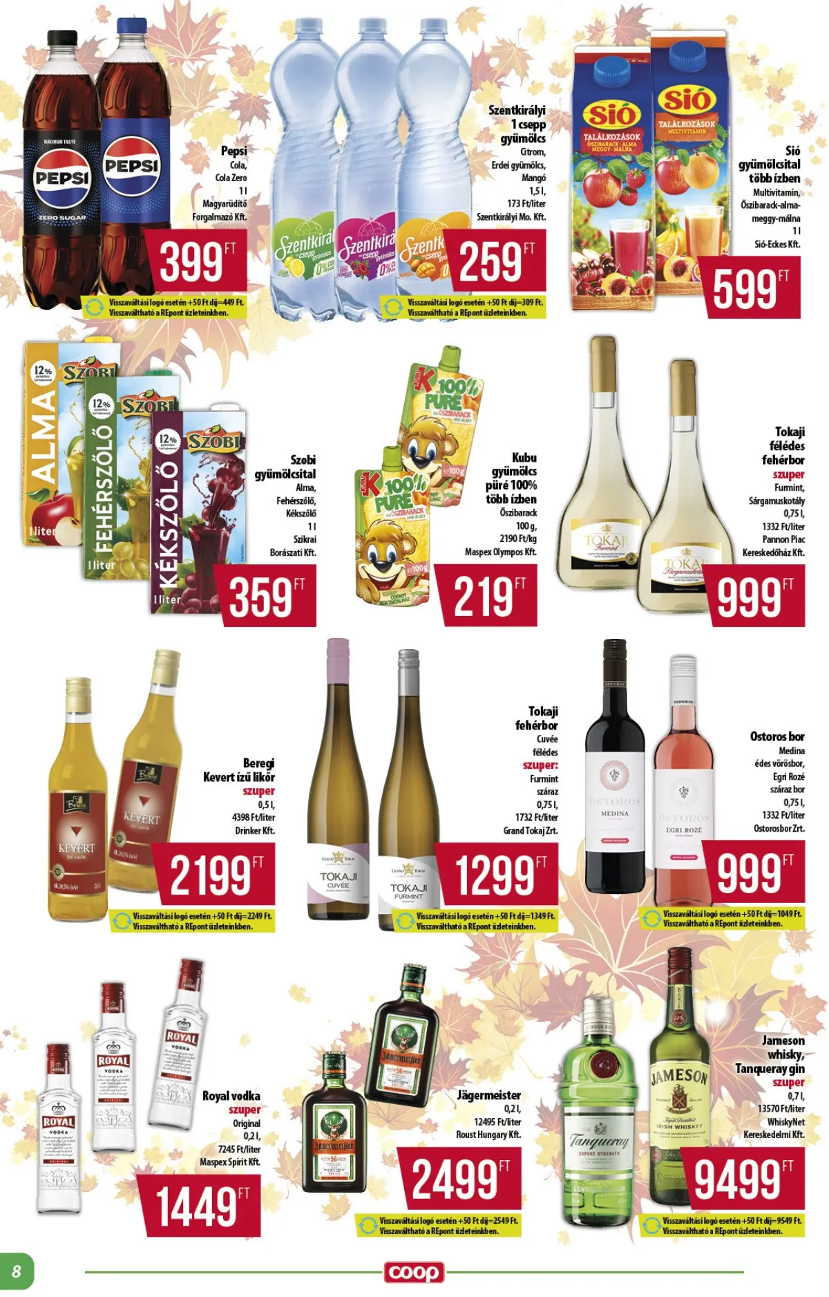 Coop akciós újság Alföld 10.24–10.29 – 8. oldal