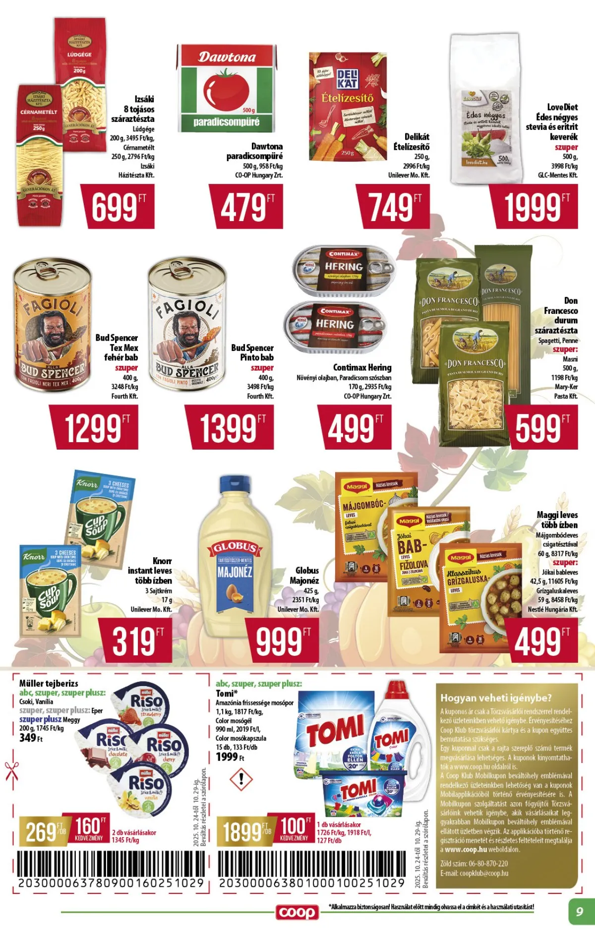 Coop akciós újság Alföld 10.24–10.29 – 9. oldal