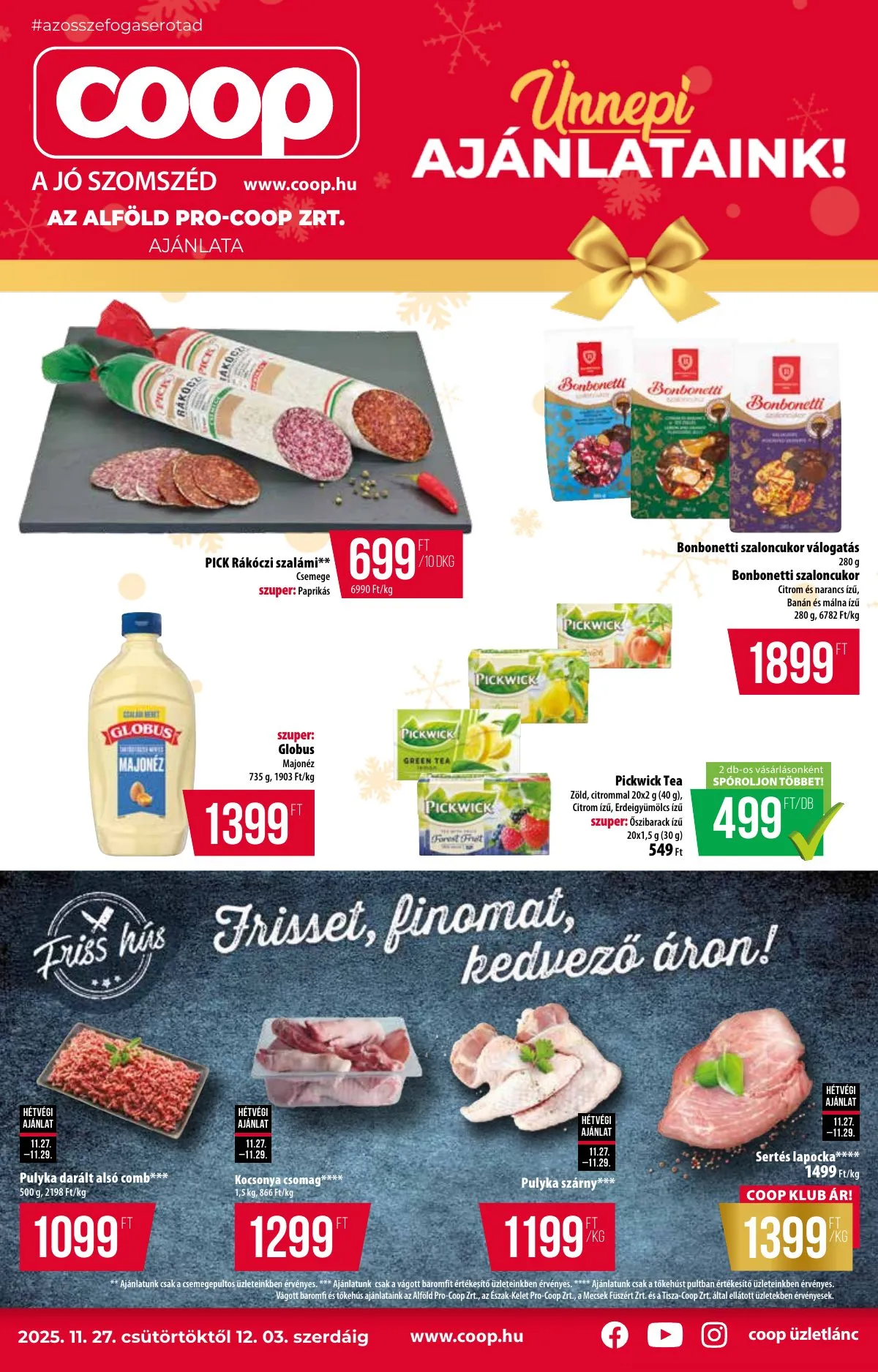 Coop akciós újság Alföld 11.27–12.03