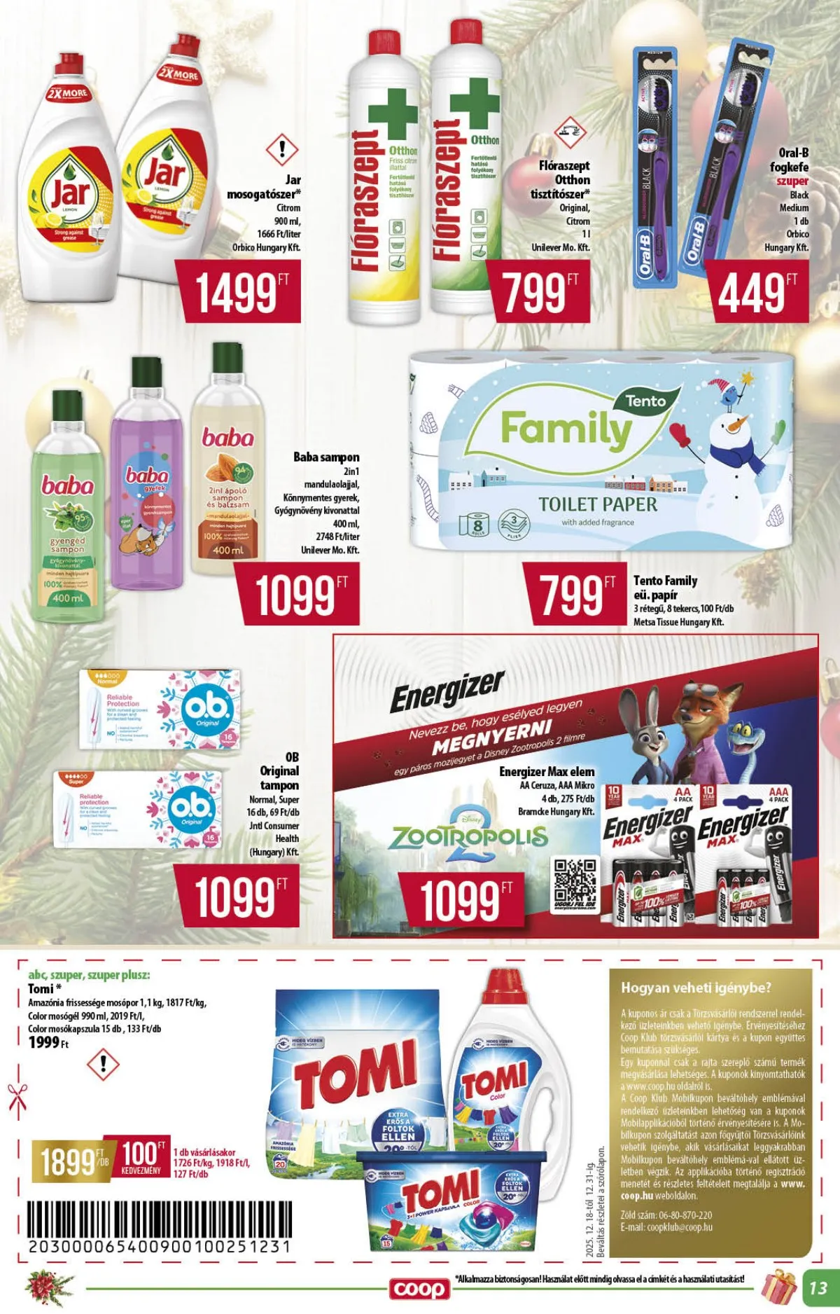 Coop akciós újság Alföld 12.18–12.31 – 13. oldal