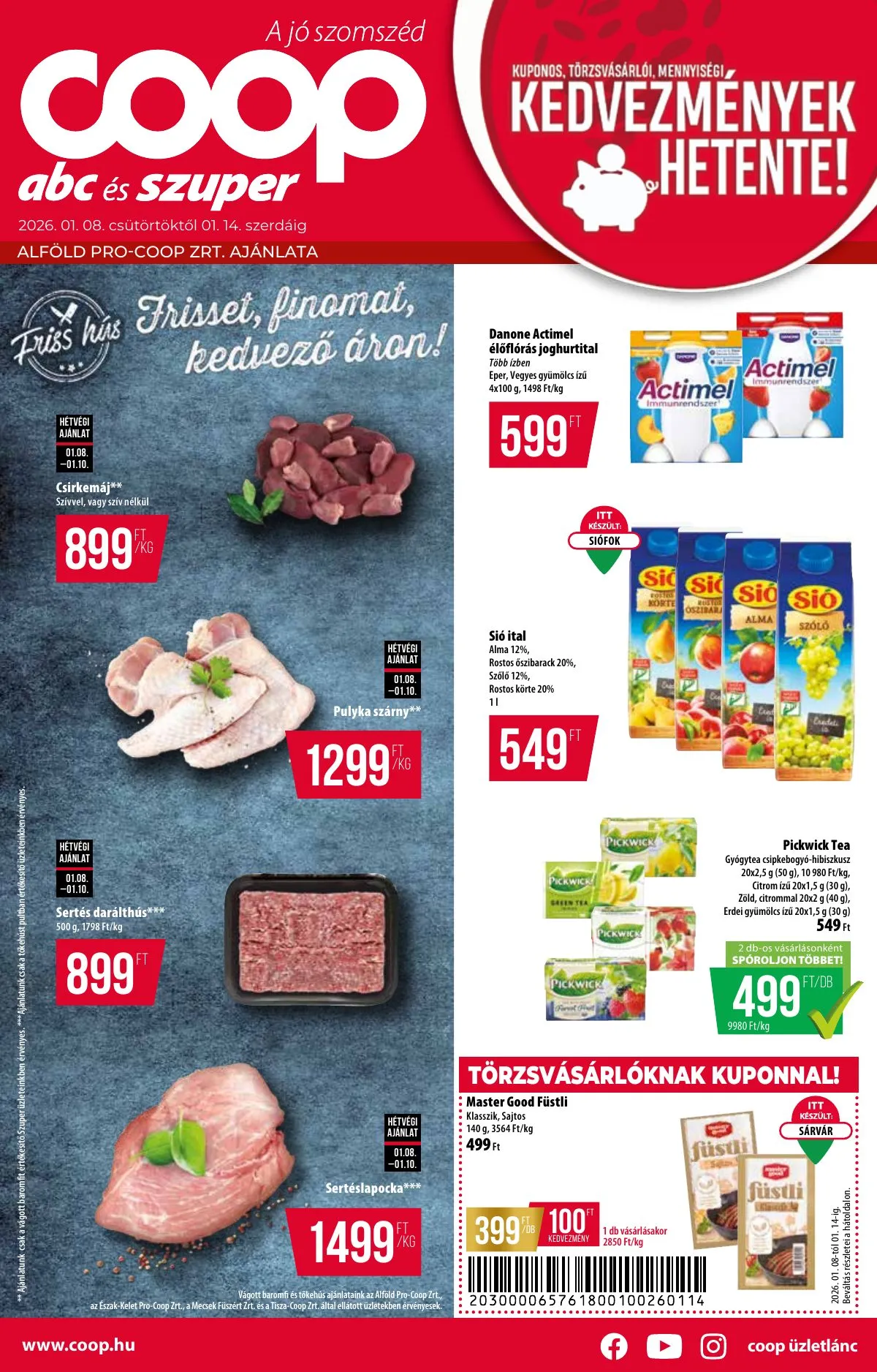 Coop akciós újság Alföld 01.08–01.14
