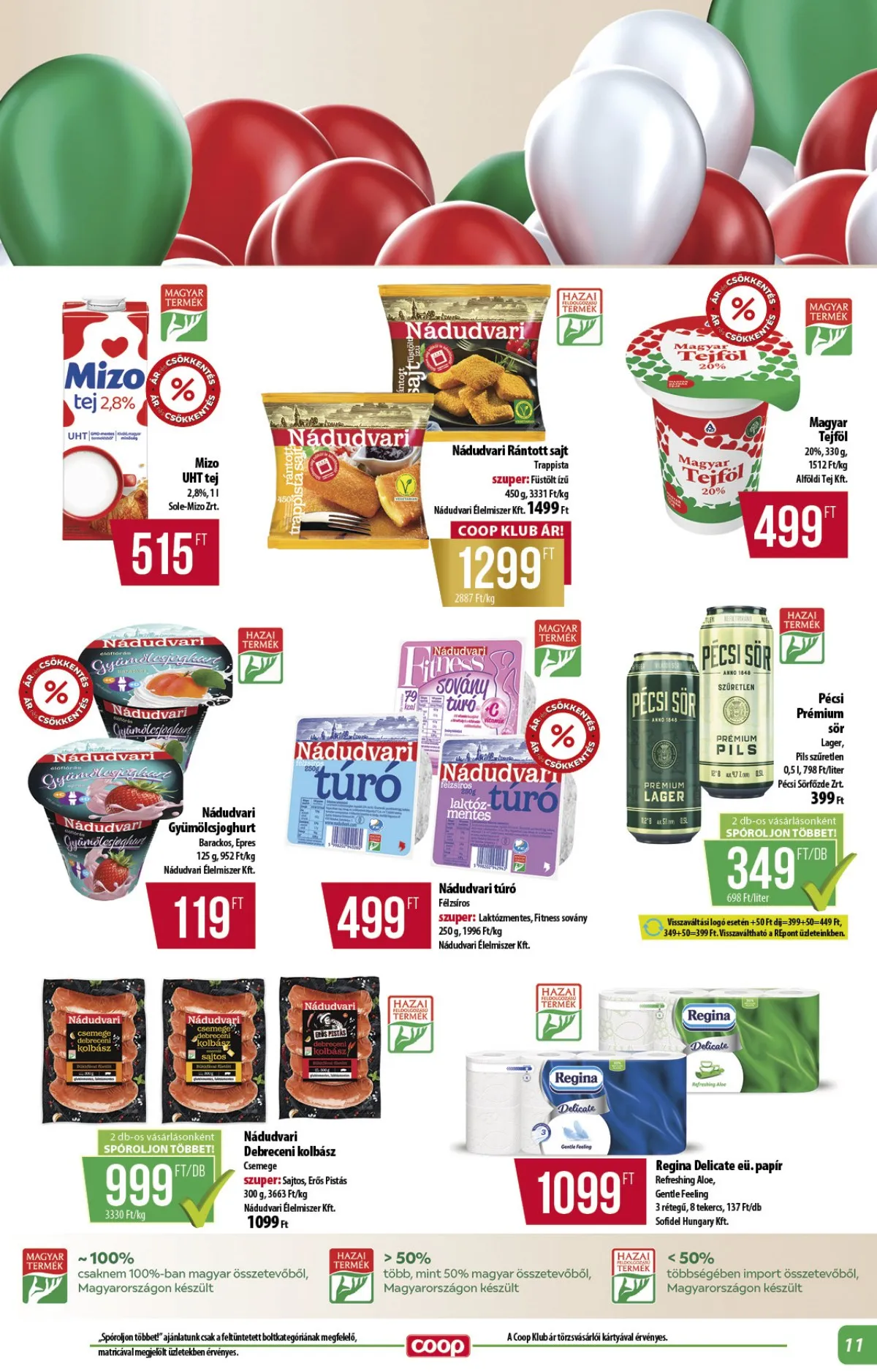 Coop akciós újság Alföld 01.22–01.28 – 11. oldal